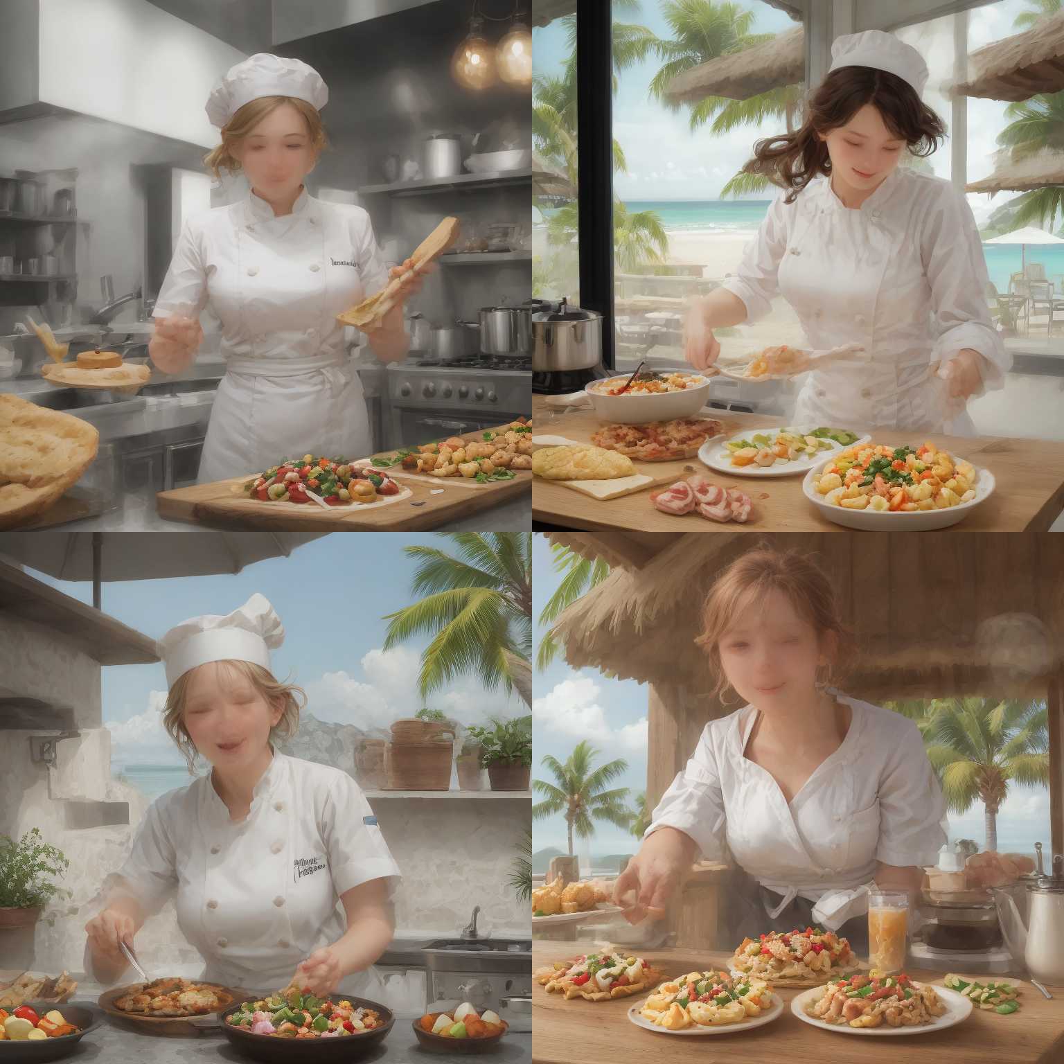 A chef enjoying her vacation