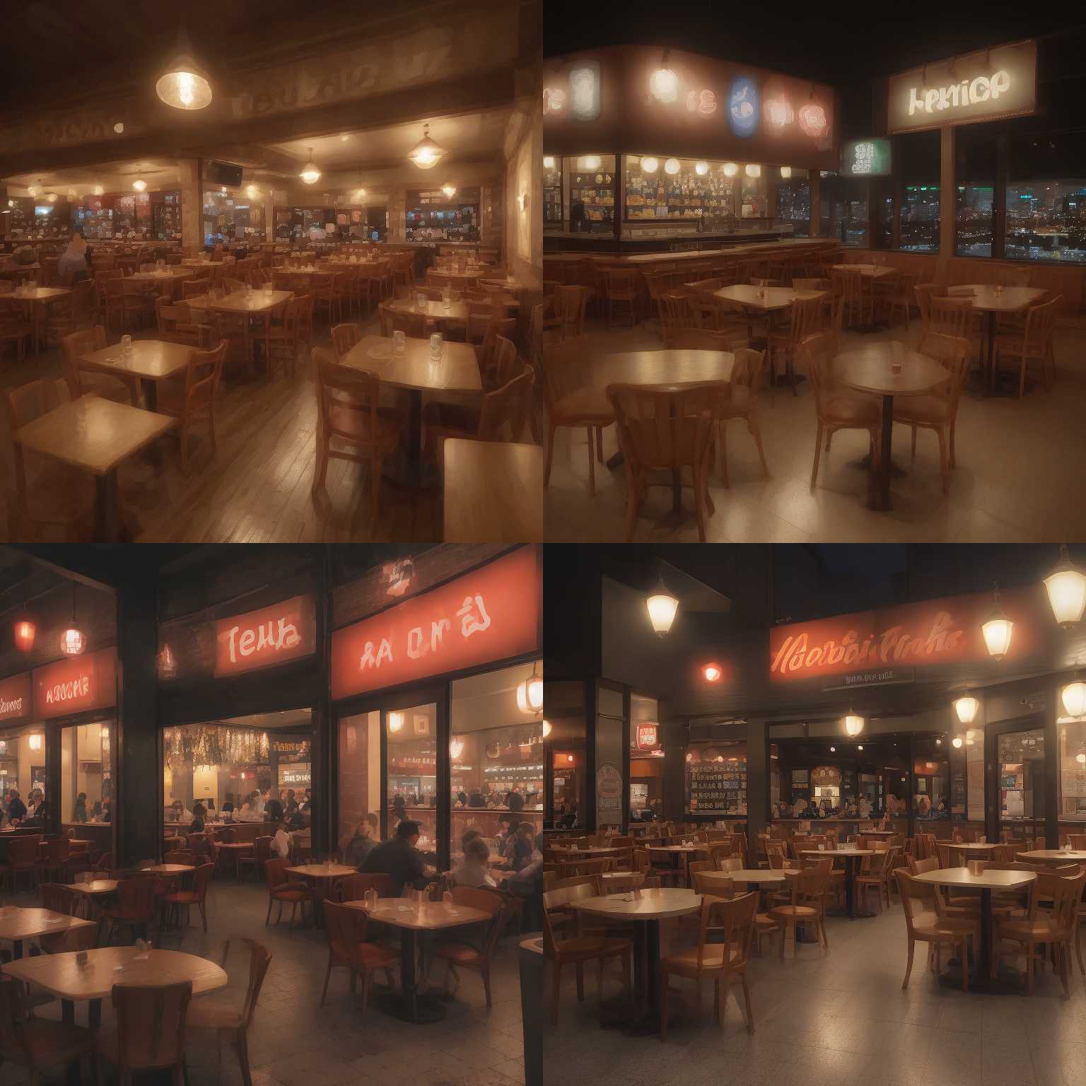 A popular restaurant after closing hours