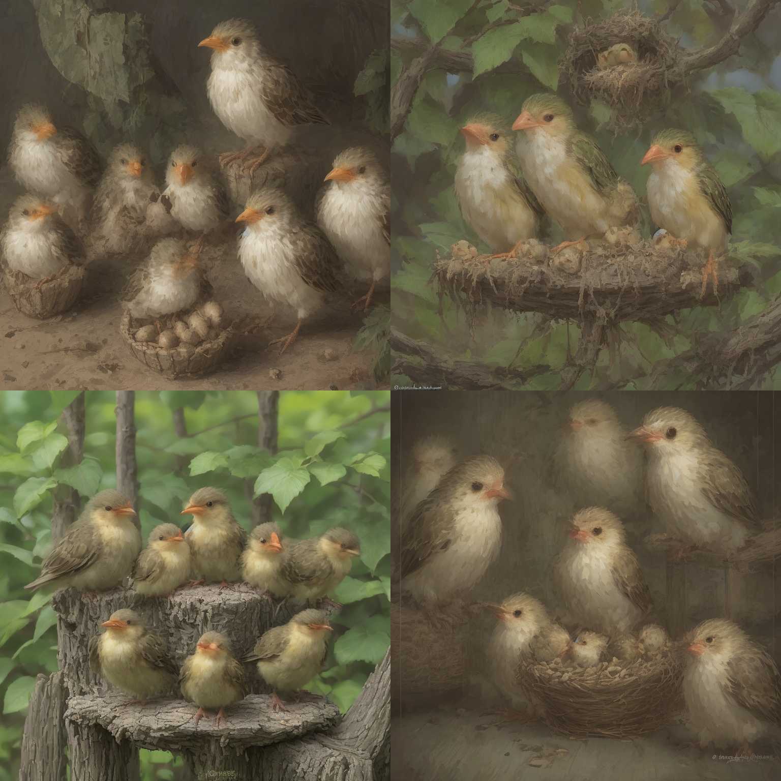 Hungry baby birds