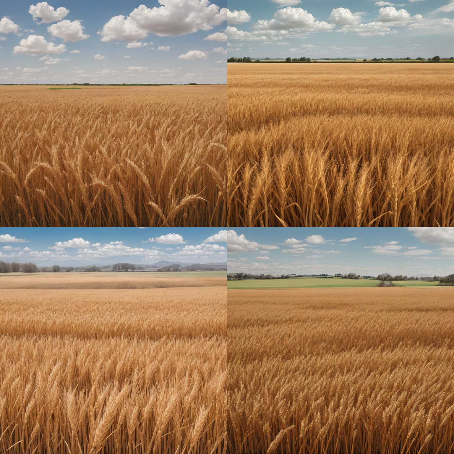 A wheat field in the spring