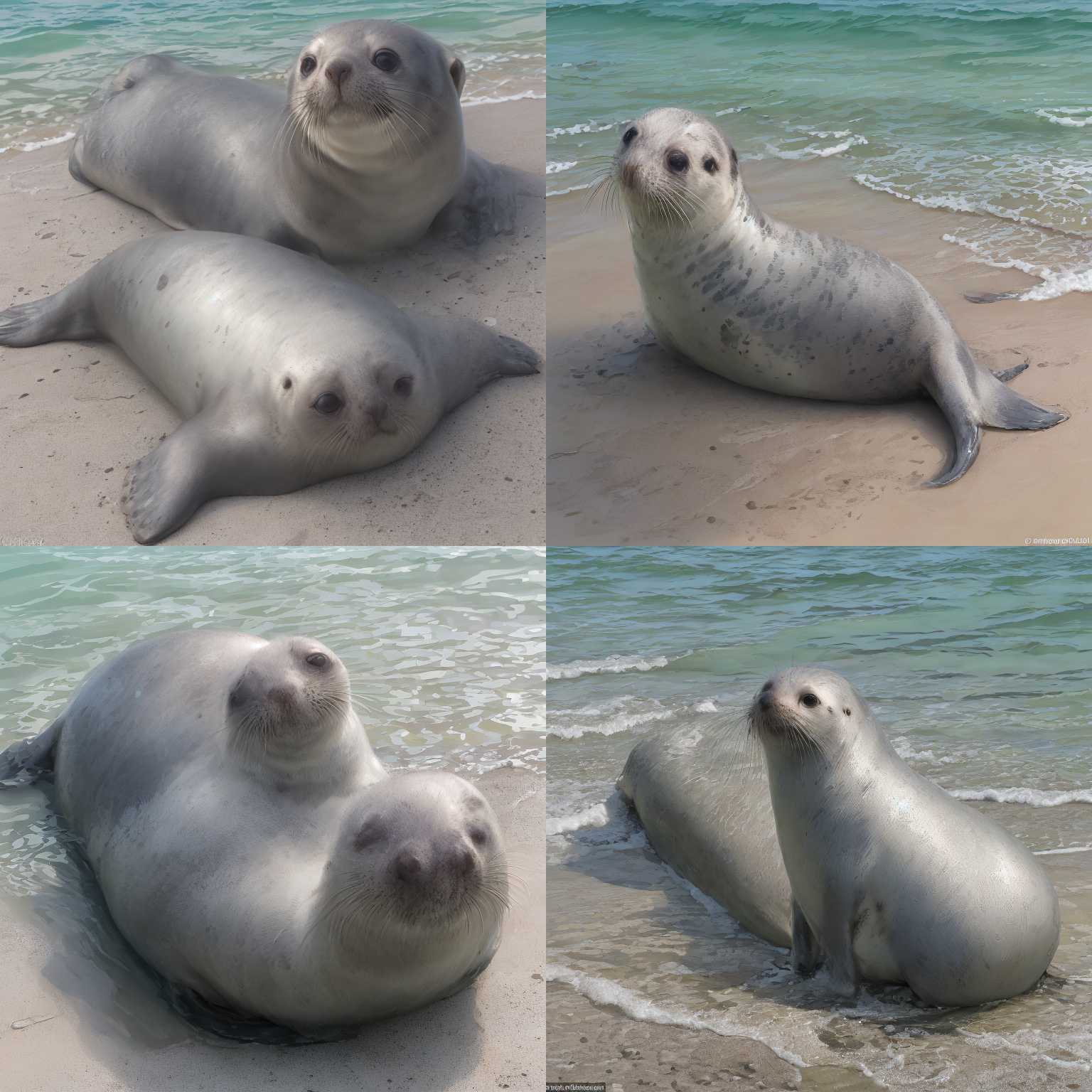 A sunbathing seal