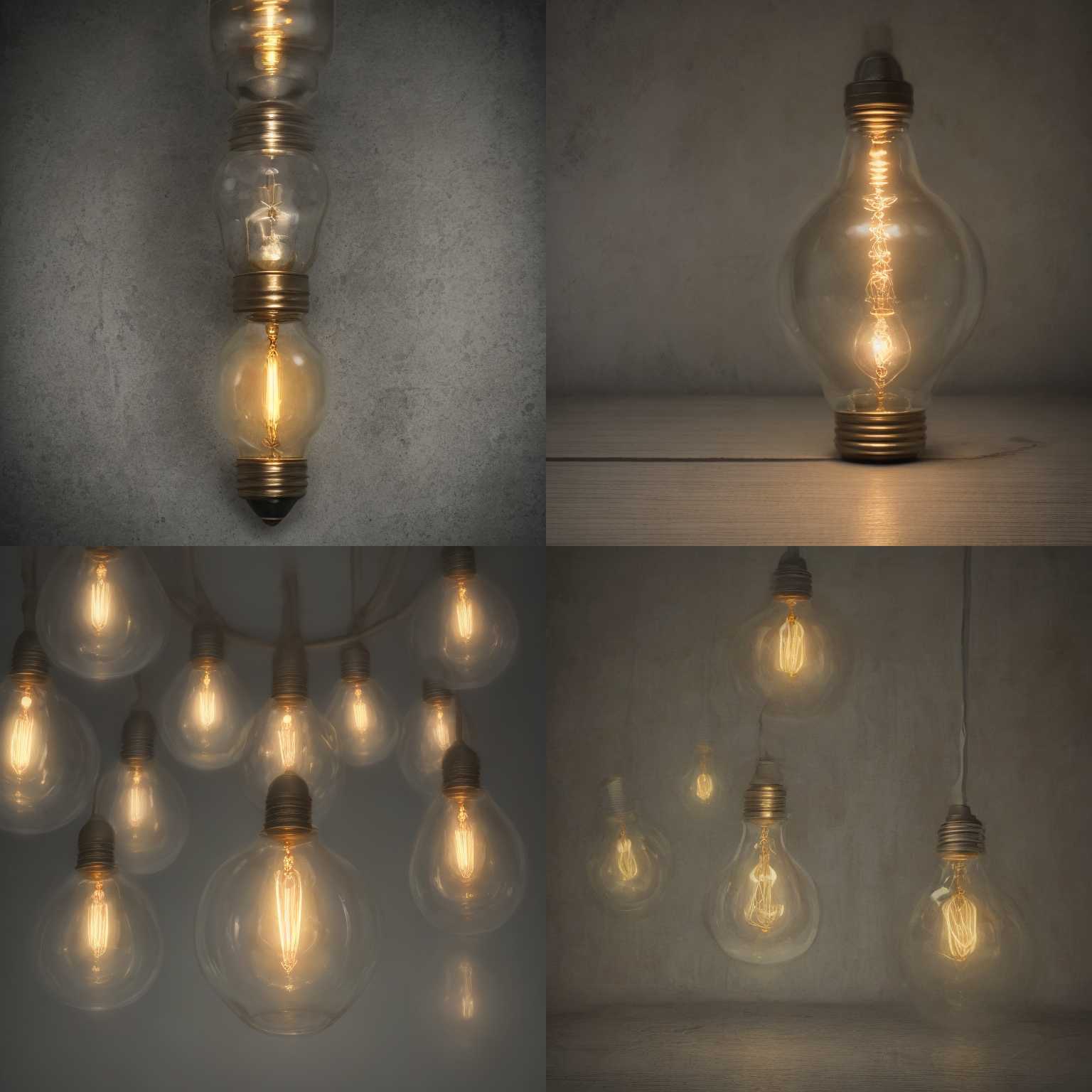 A lightbulb that's on