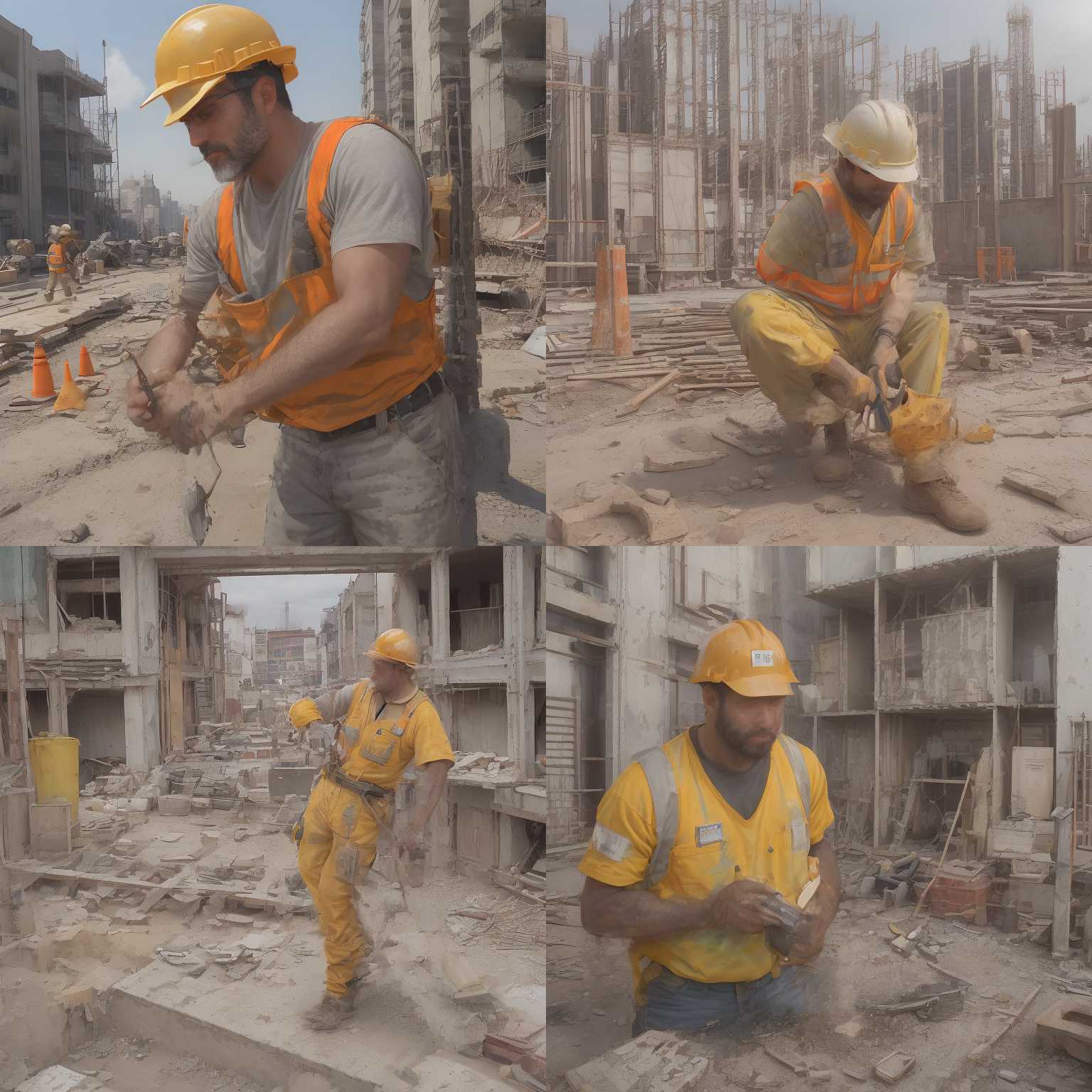 A construction worker work