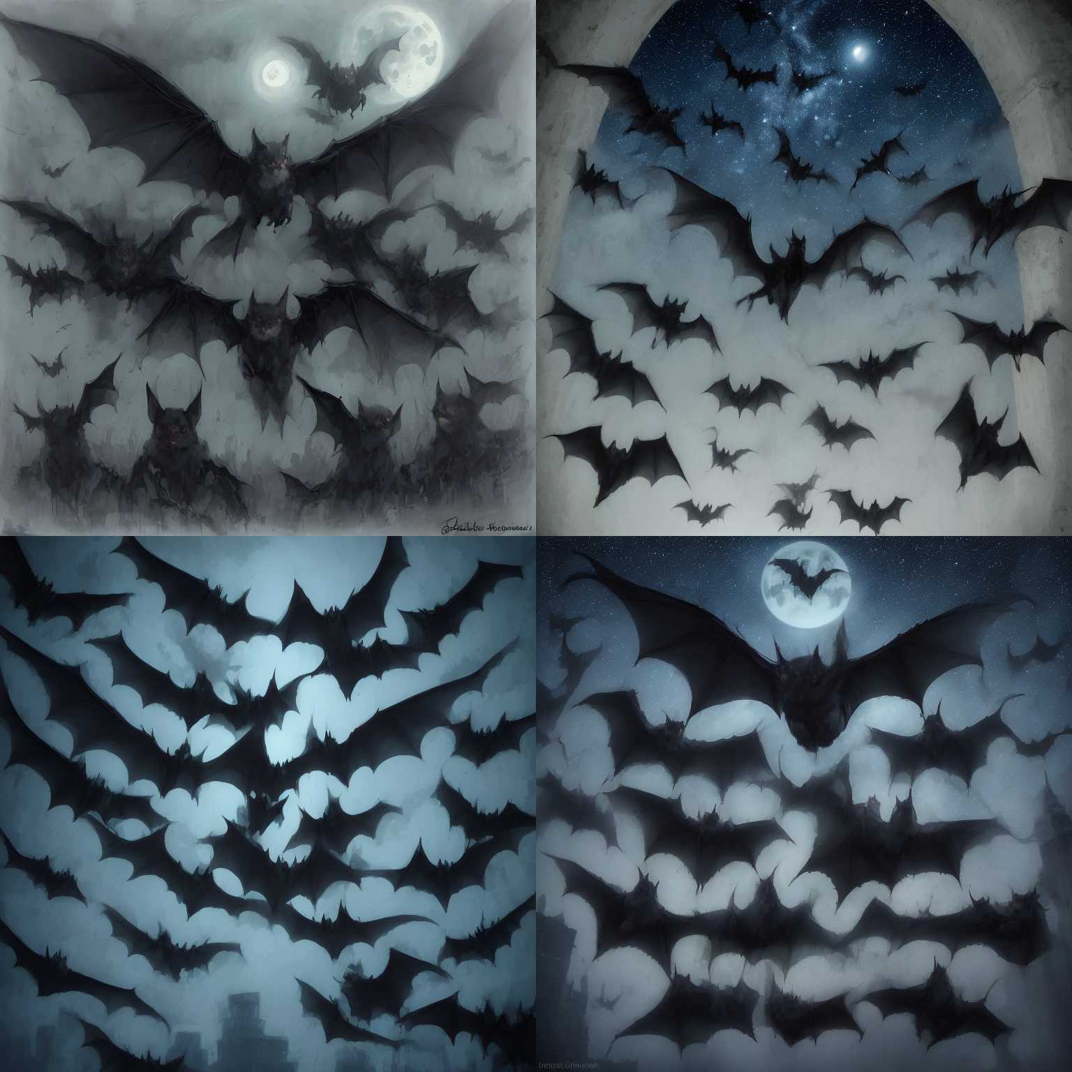 Bats during the night