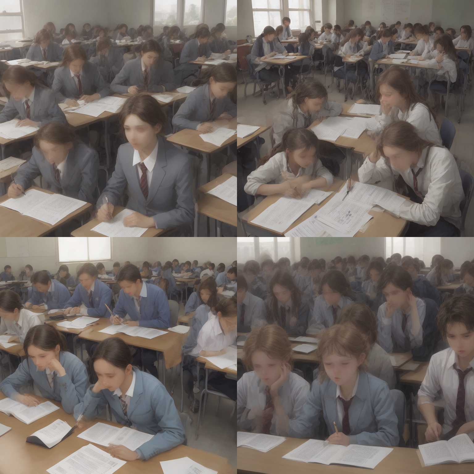 Students during an exam