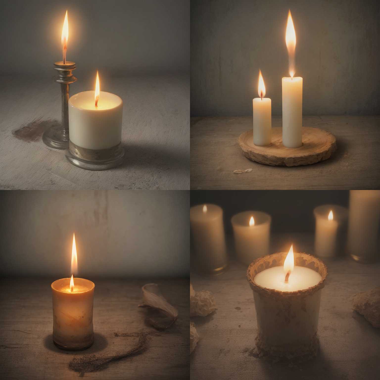 A candle just starting to burn