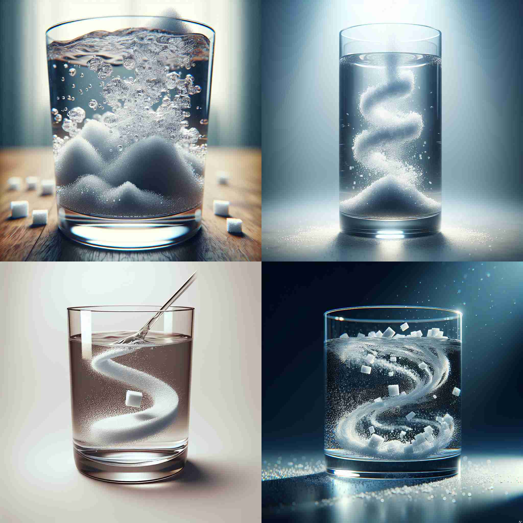 A glass of water mixed with sugar