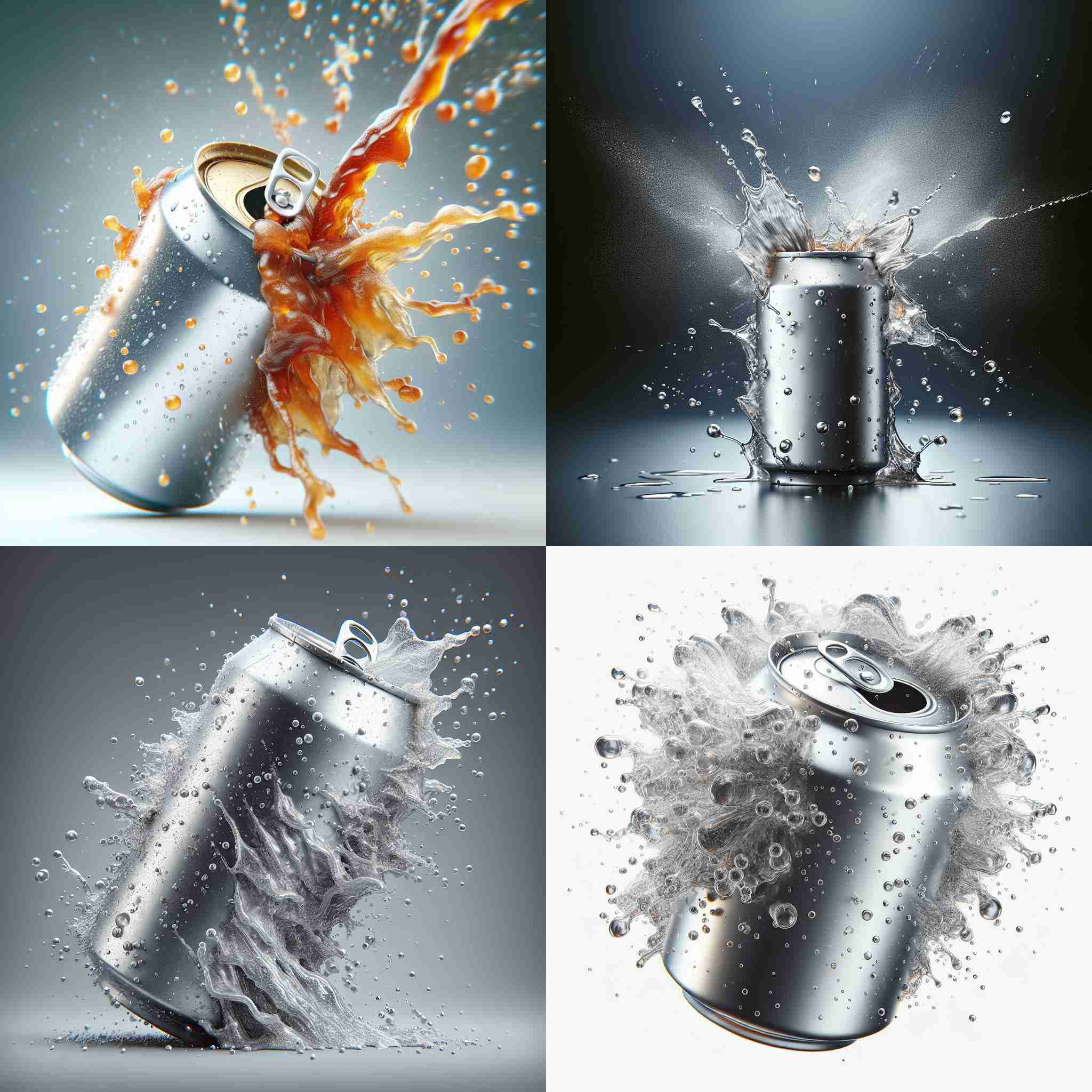 A soda can opened after violently shaken