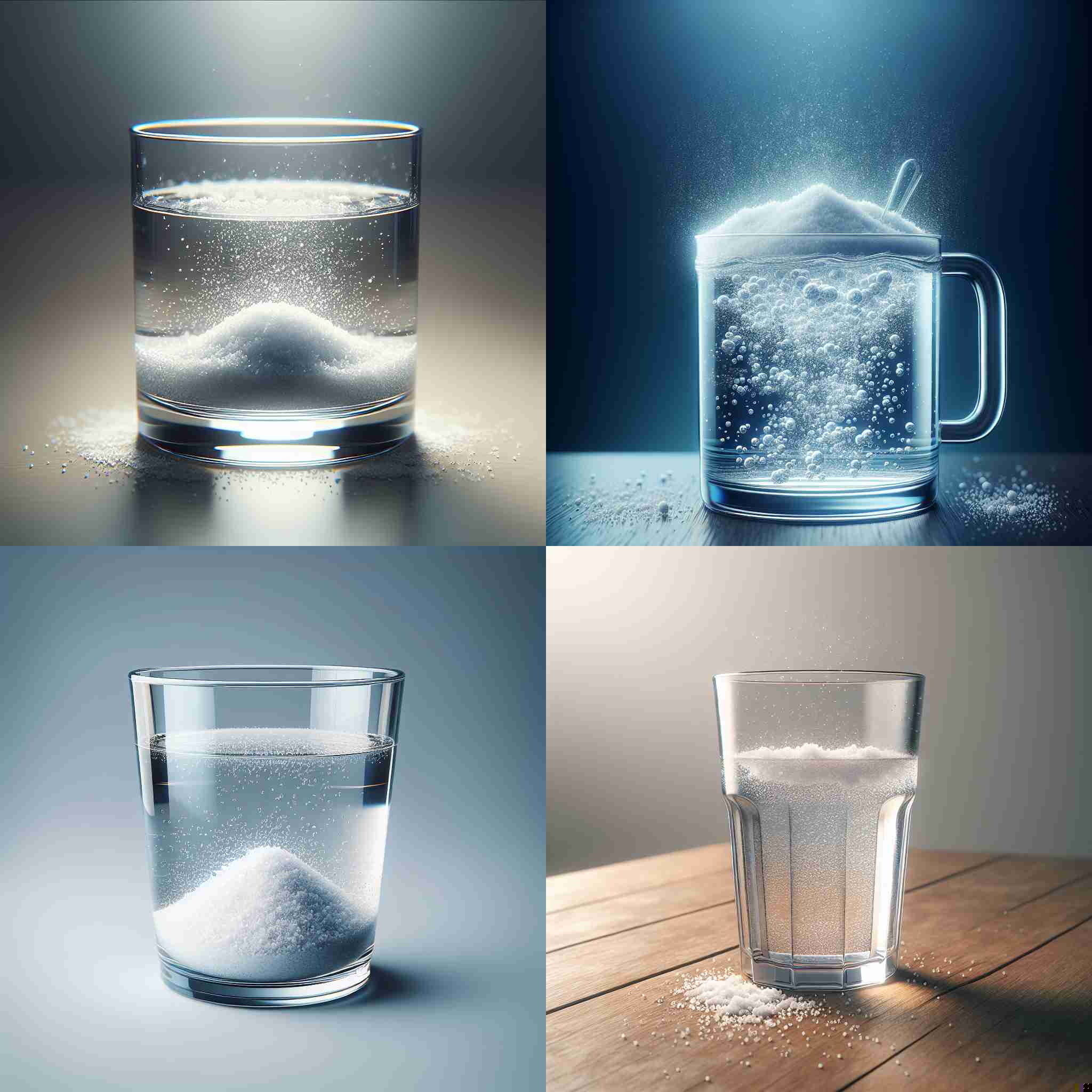 A cup of water properly mixed with salt