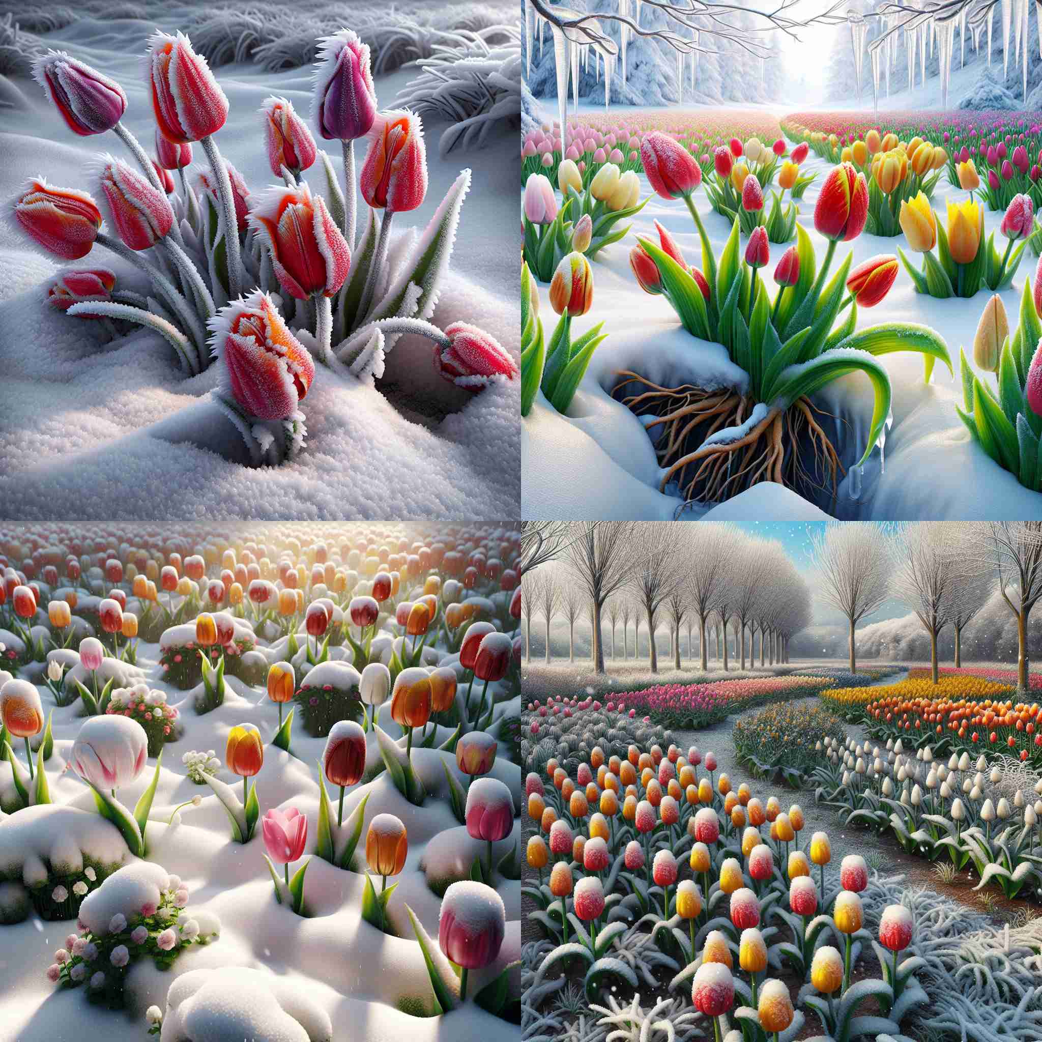 Tulips in winter