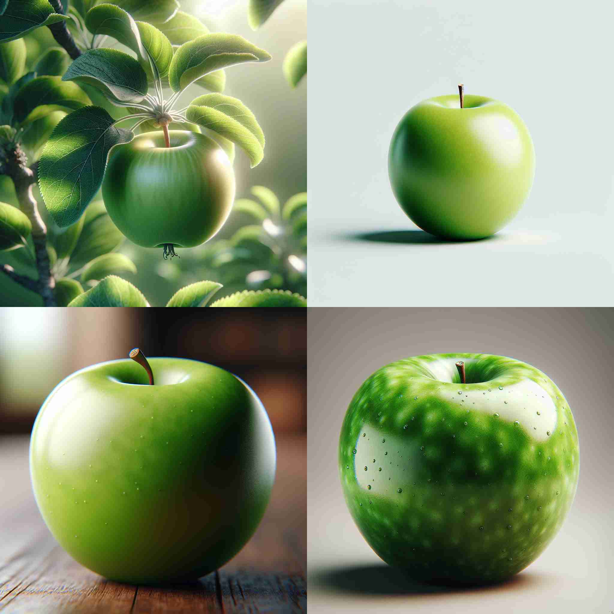 An unripe apple