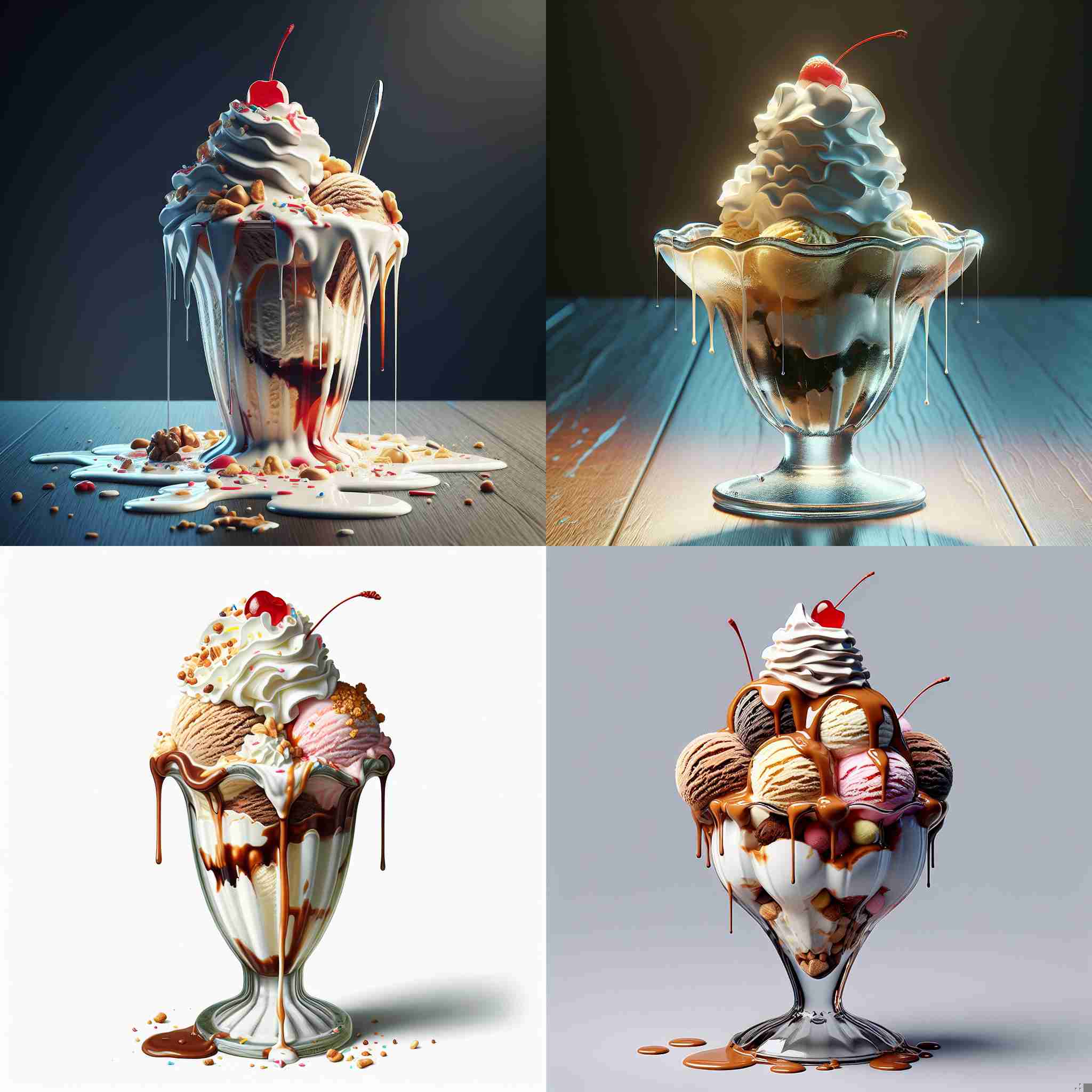 A sundae untouched for several hours