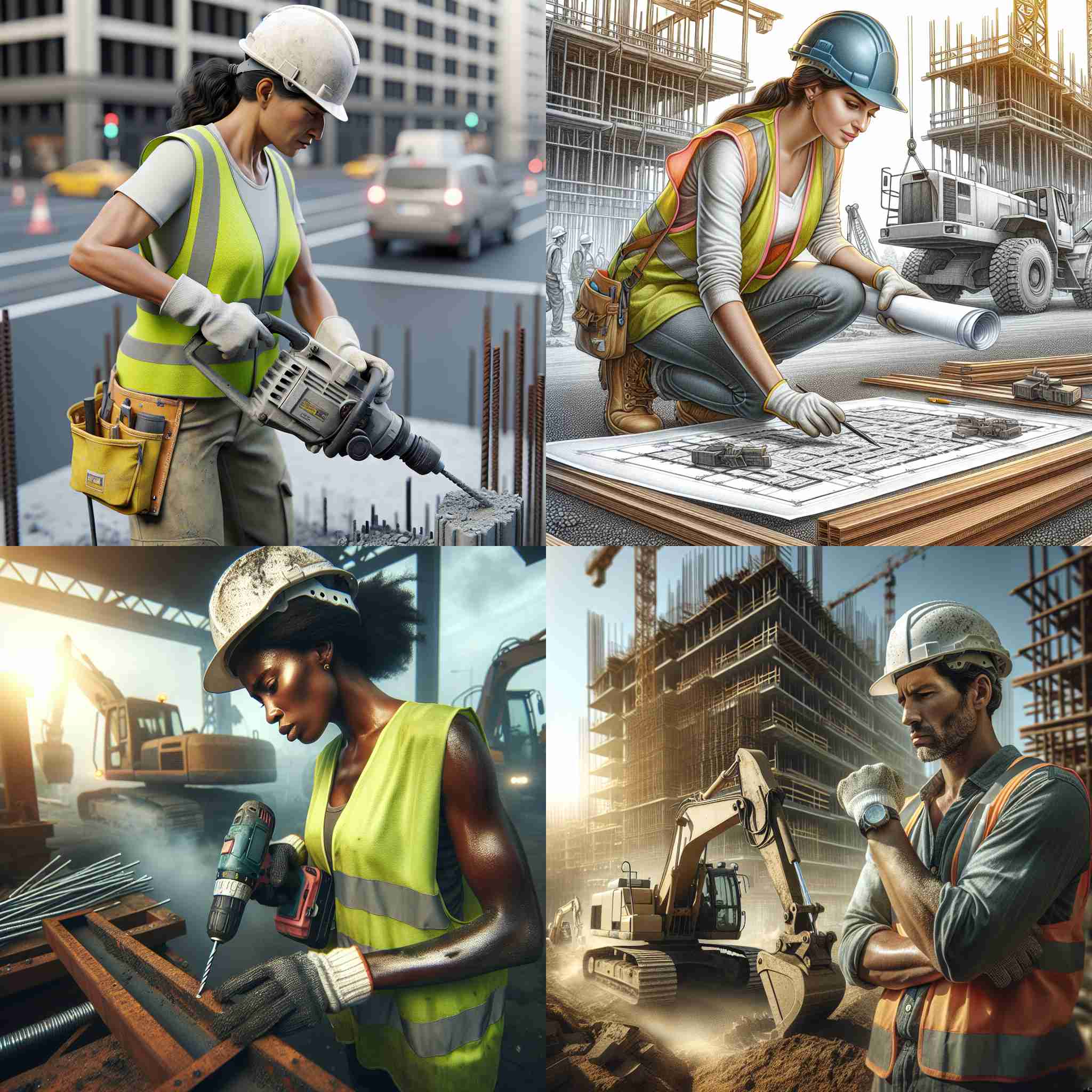 A construction worker work