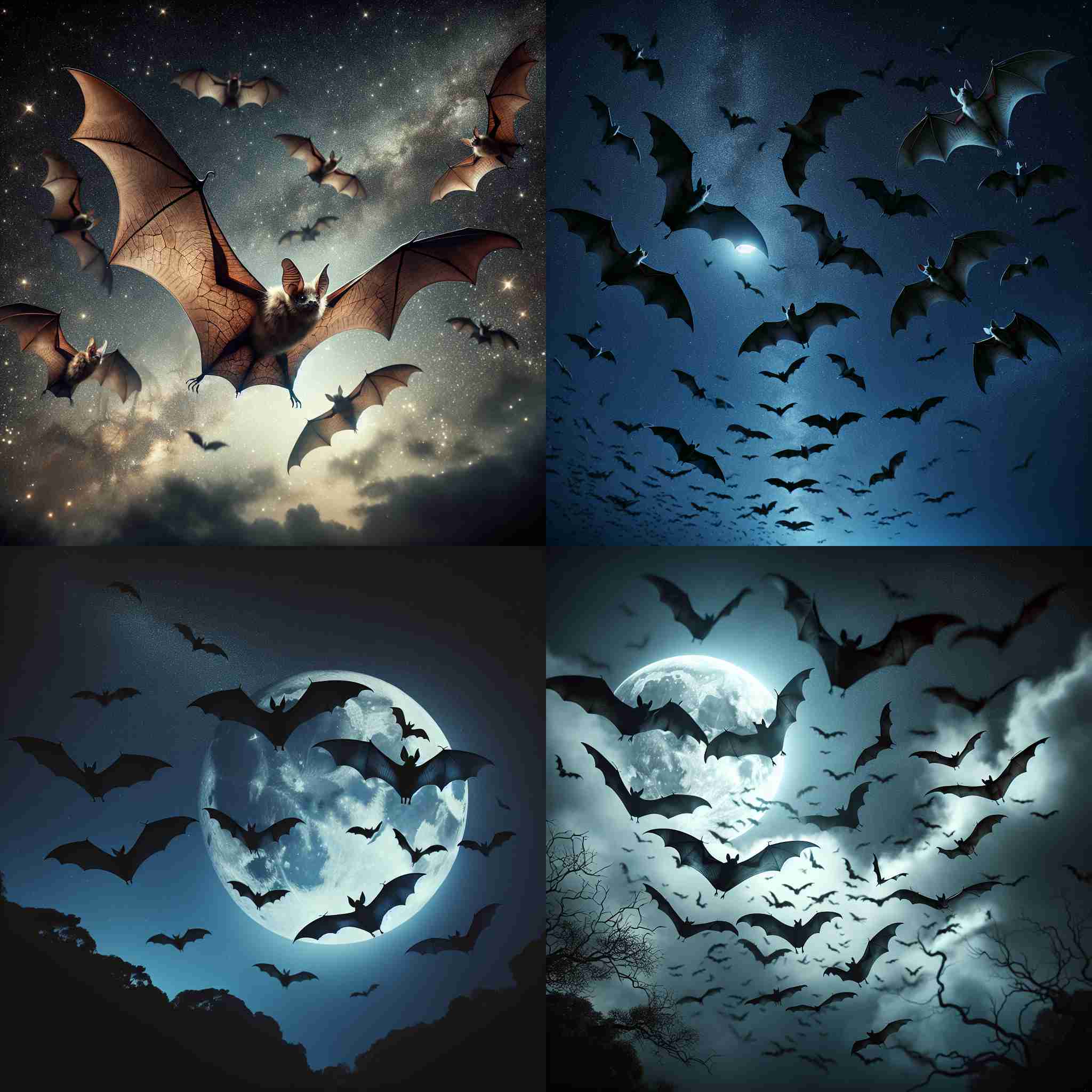 Bats during the night