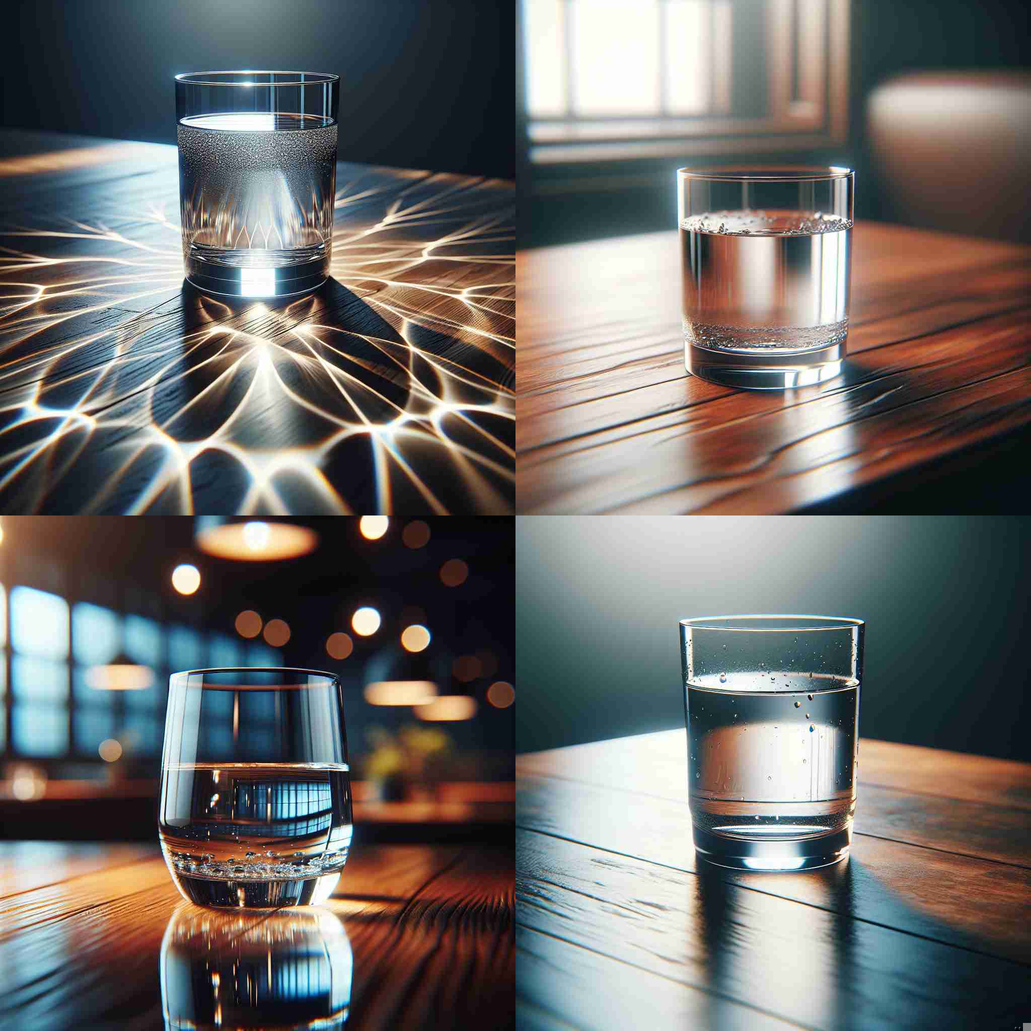 A glass of water placed on a table