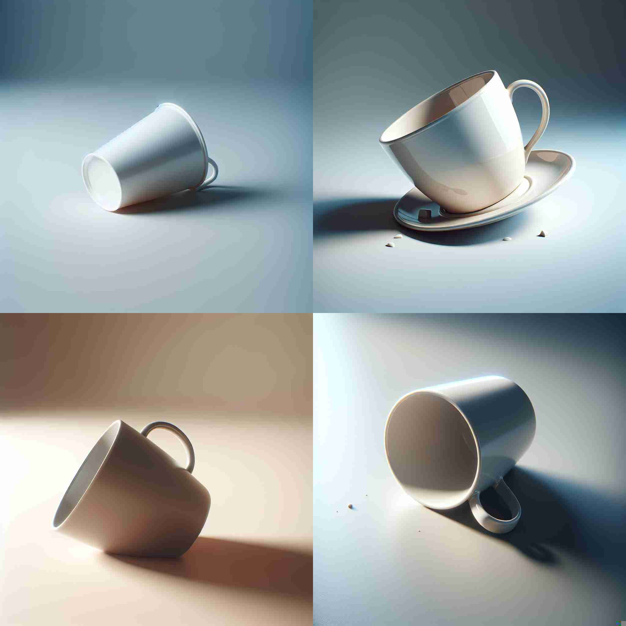 An empty cup tipped over