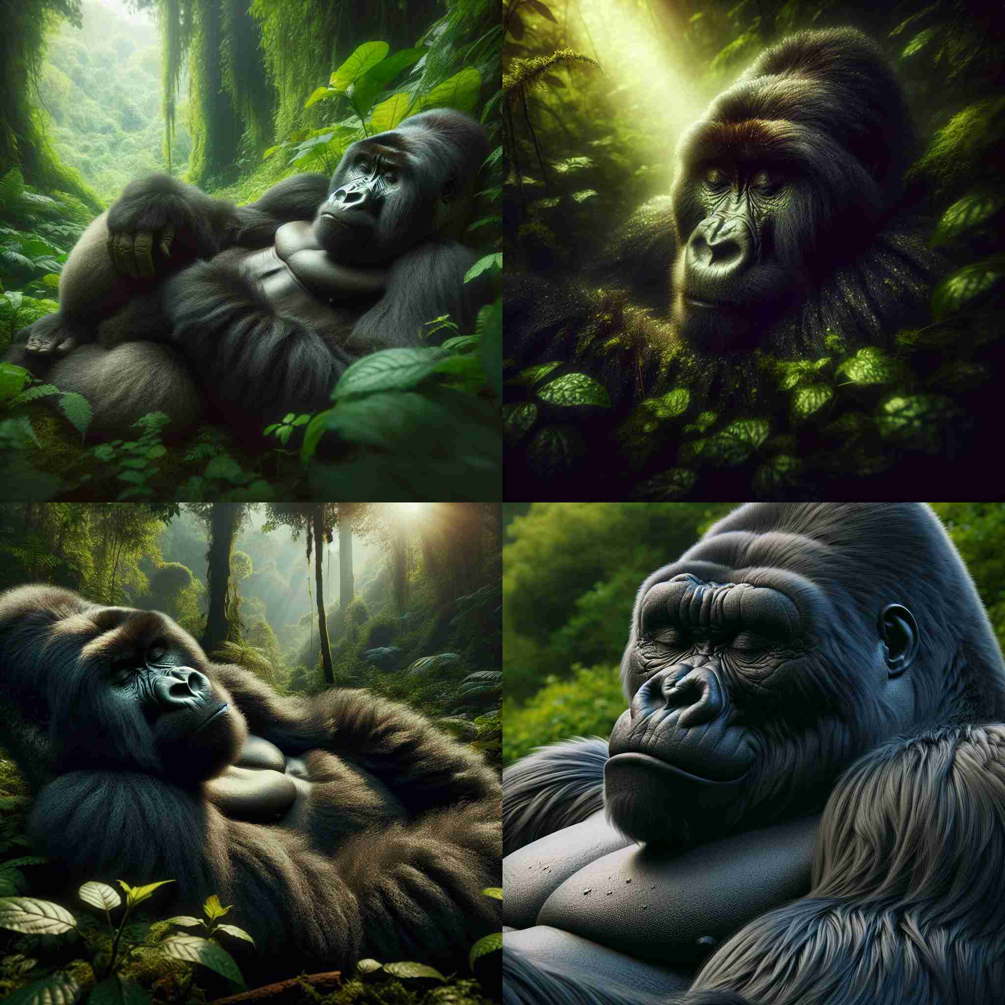 A resting gorilla