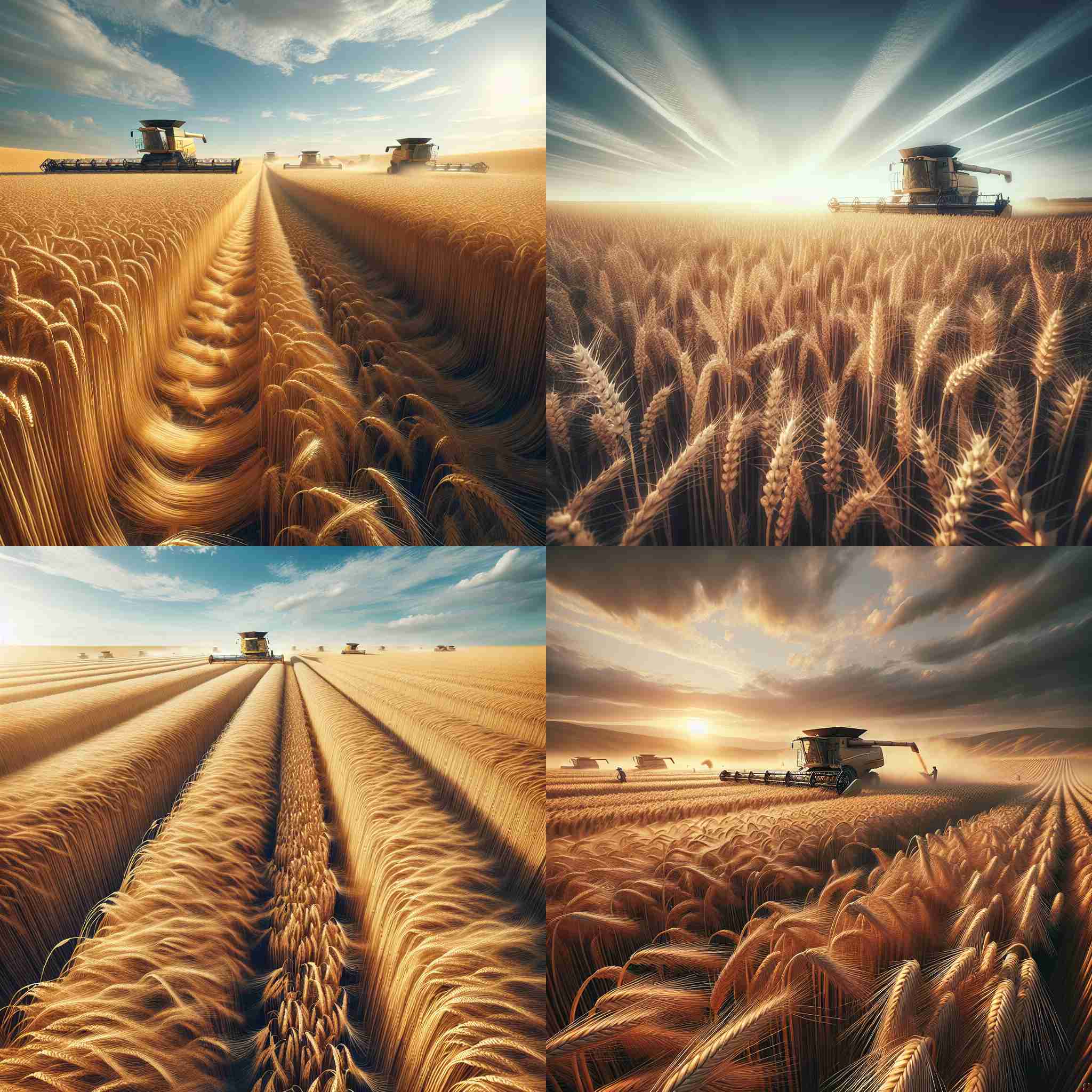 A wheat field during harvest