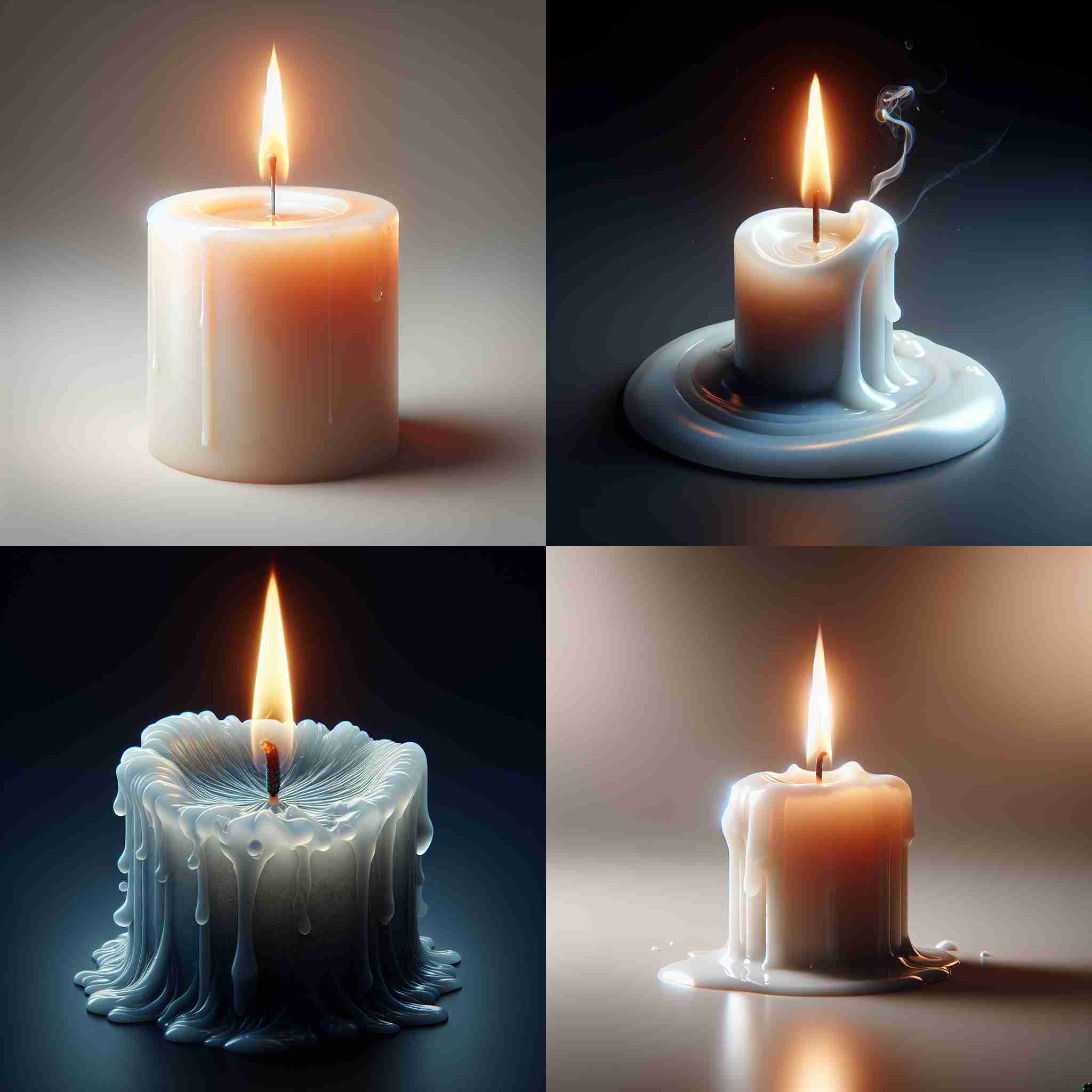 A candle just starting to burn