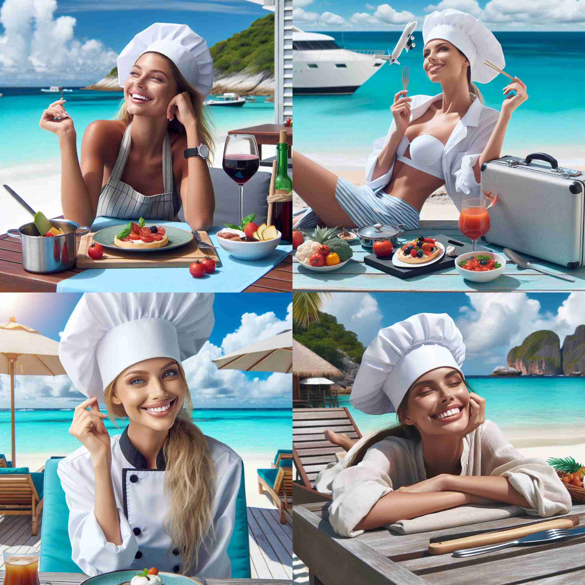 A chef enjoying her vacation