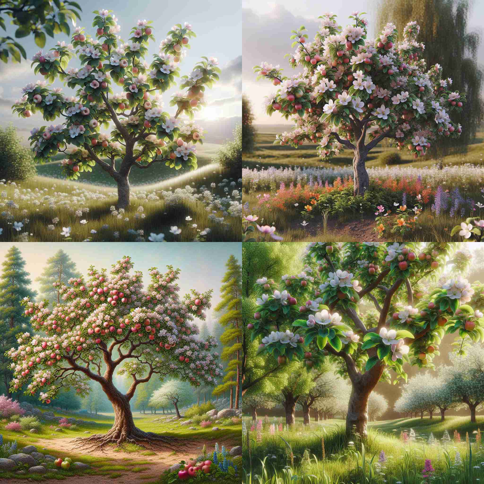 An apple tree in spring