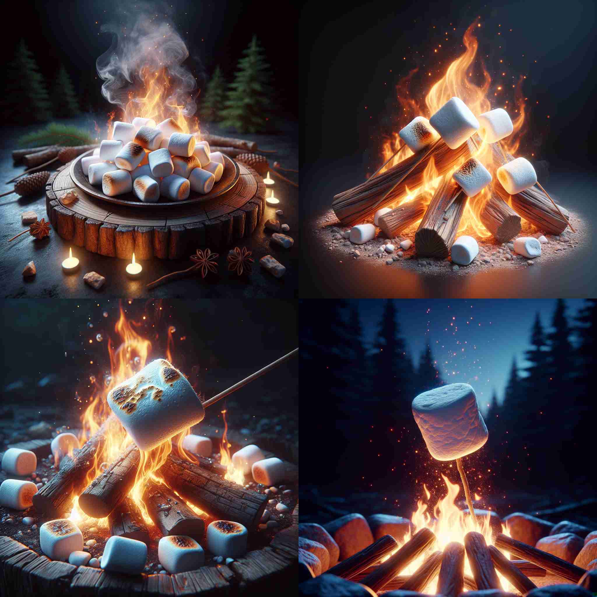 Marshmallow over a bonfire