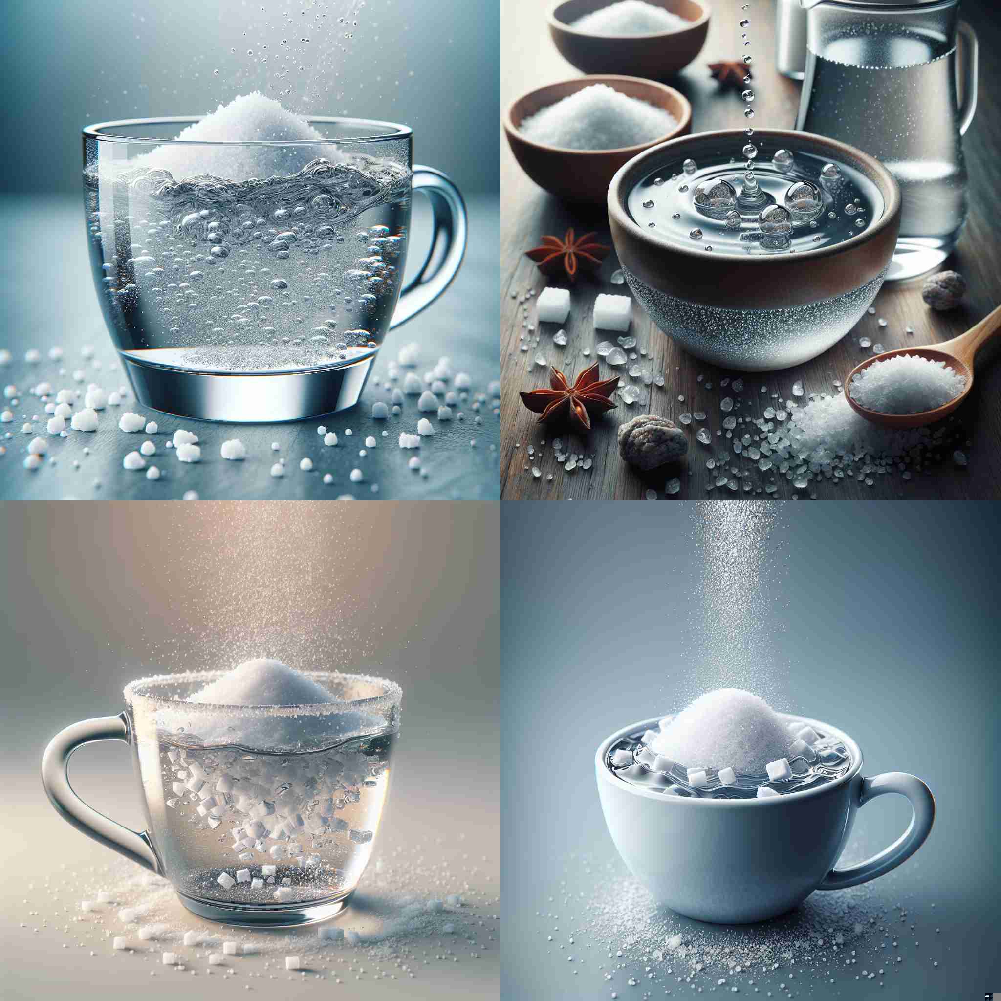 A cup of water properly mixed with salt