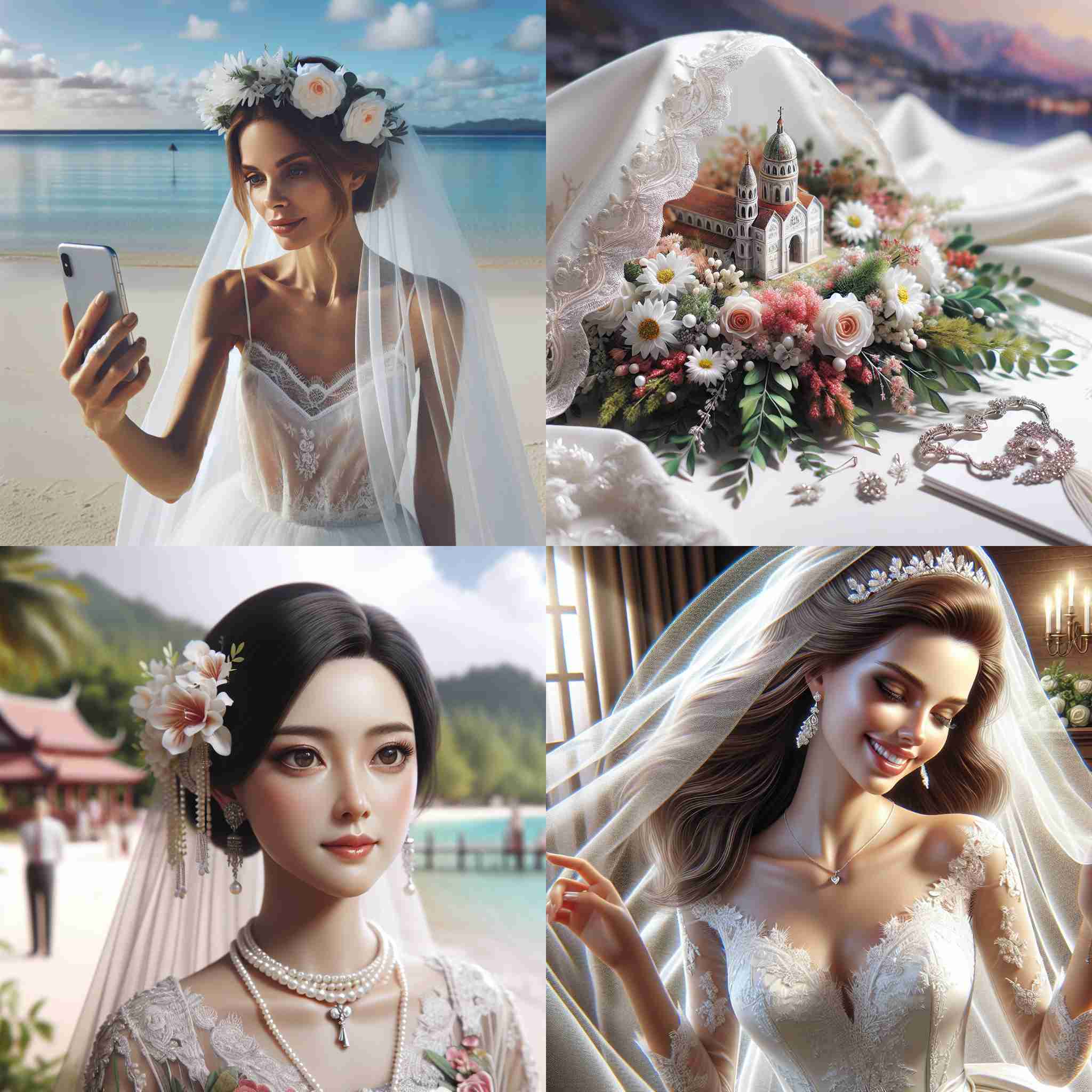 A bride during the honeymoon