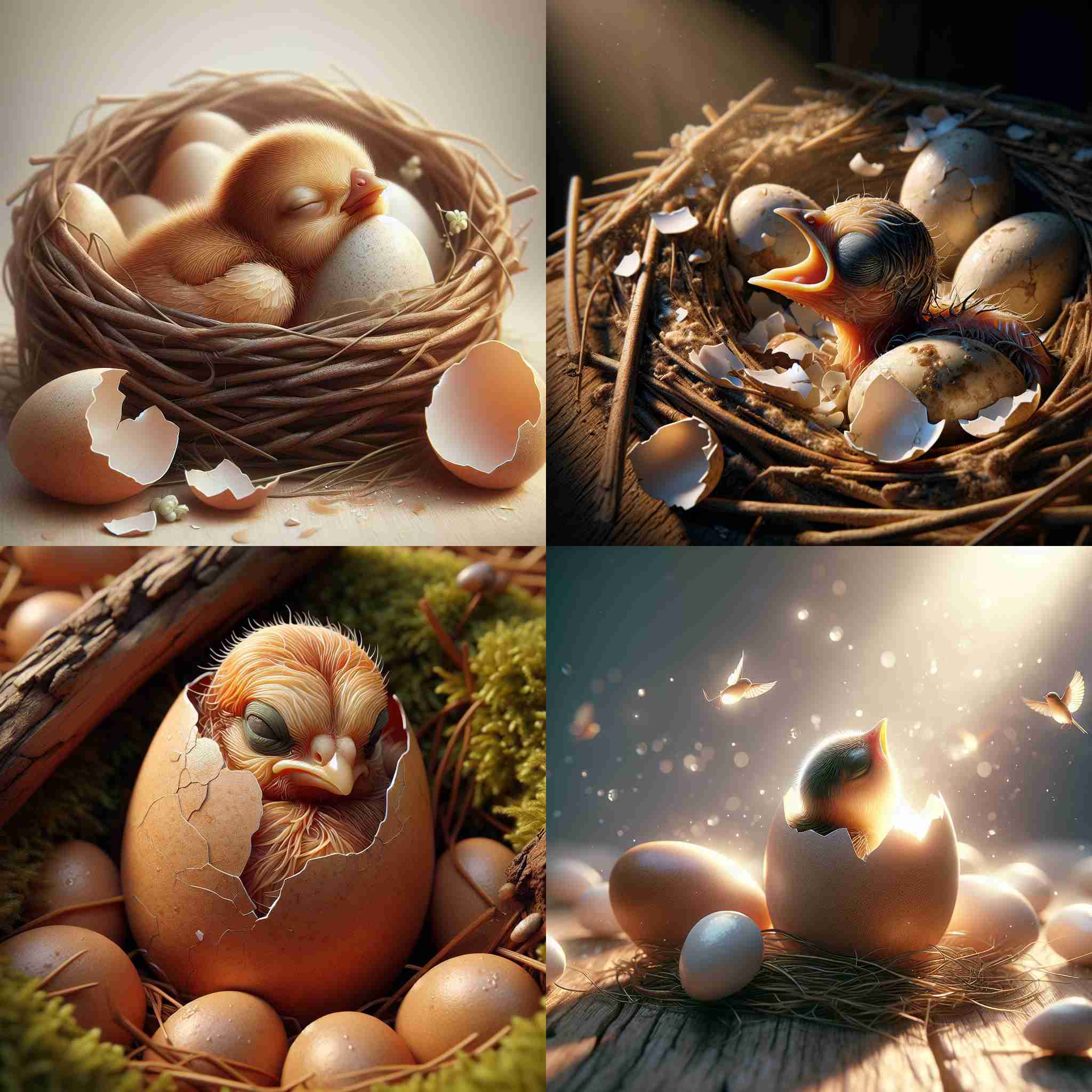 Newly hatched eggs