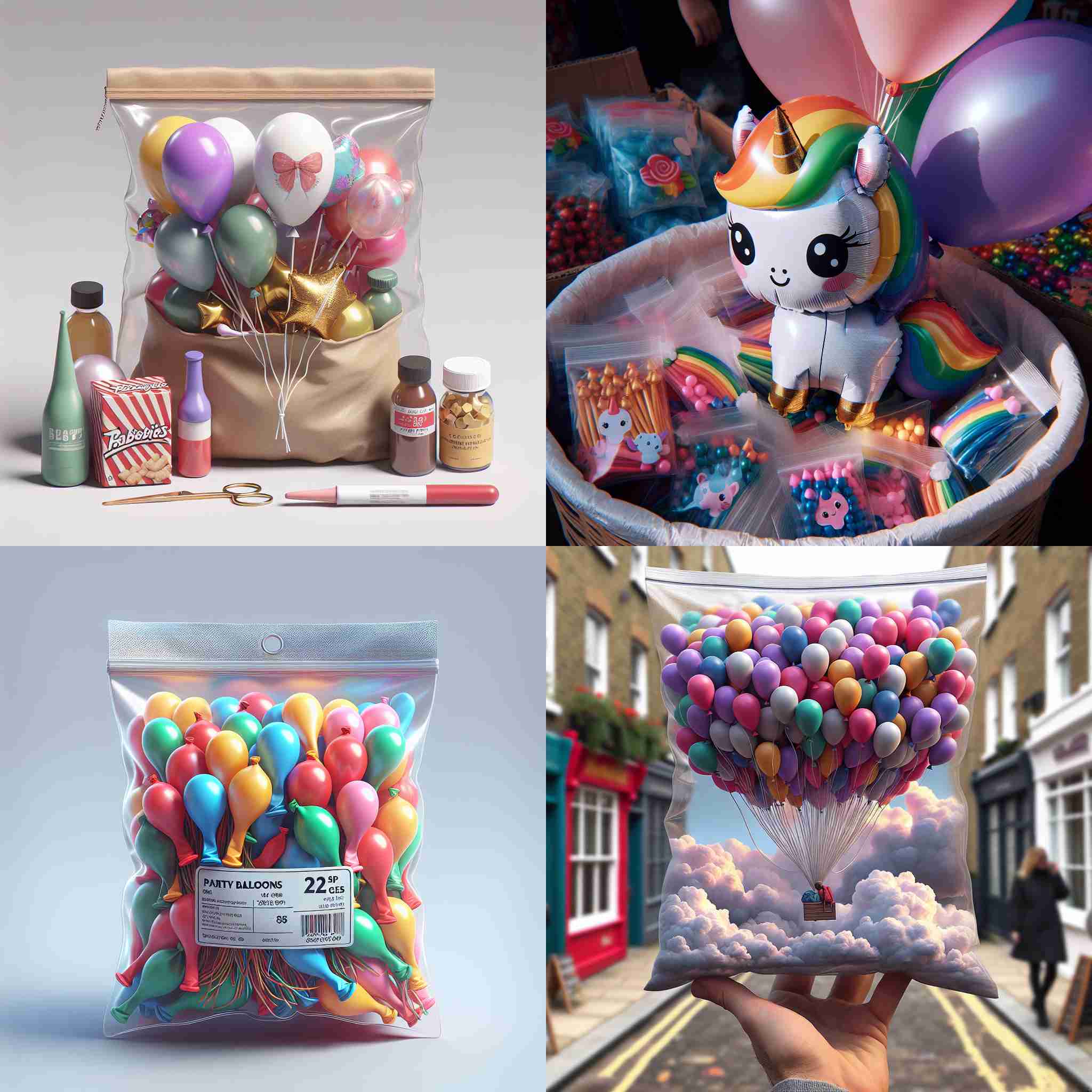 A small bag of party balloons for sale