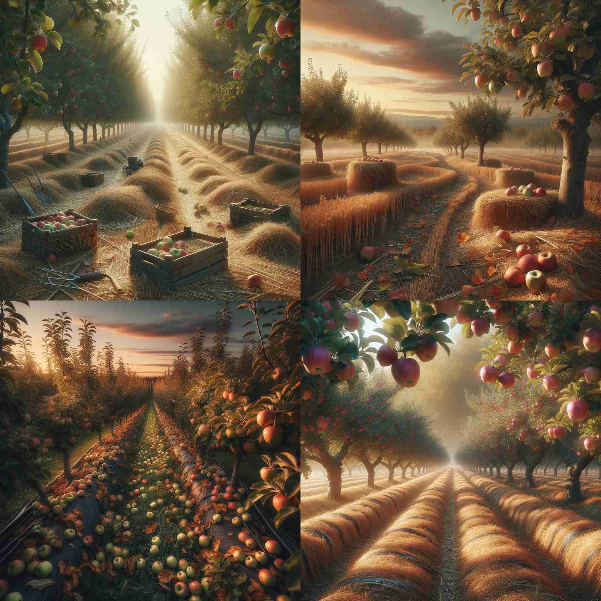 An apple orchard after harvesting is over