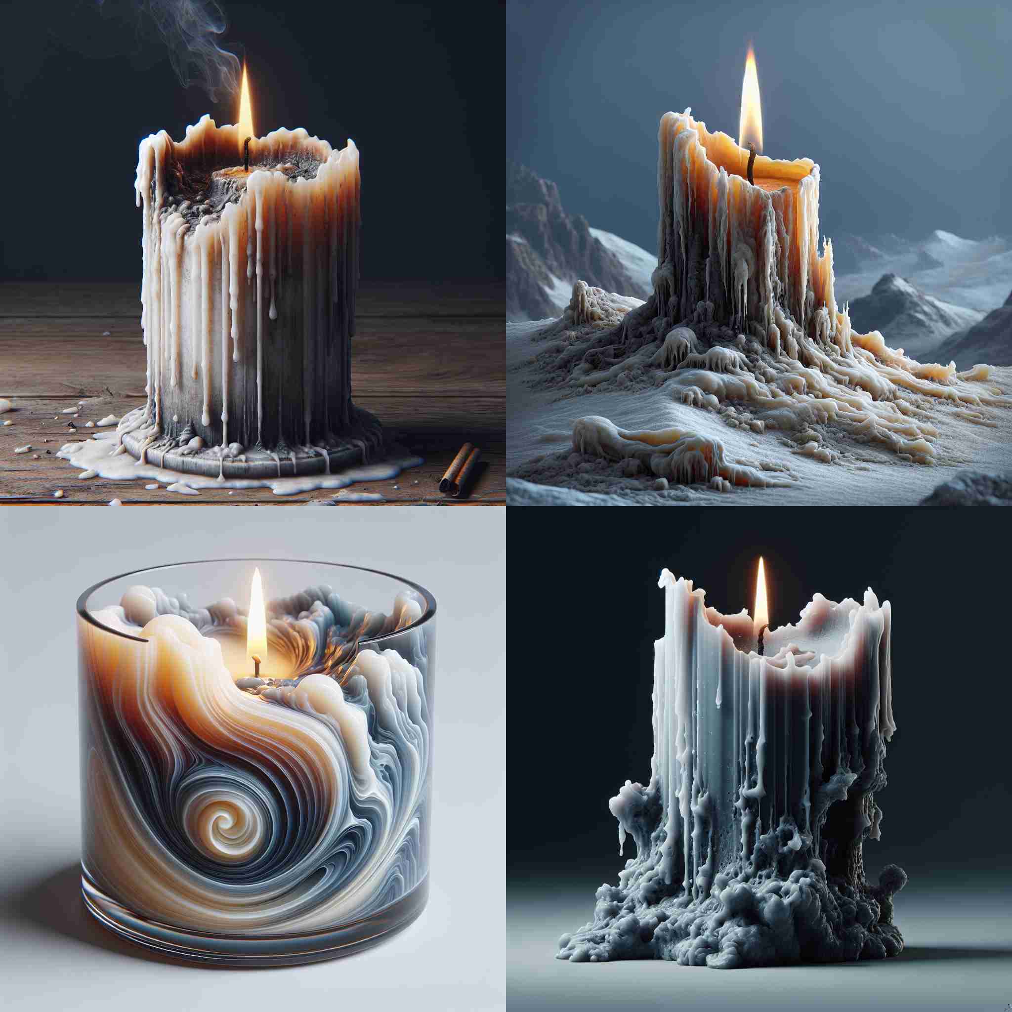 An almost burnt out candle