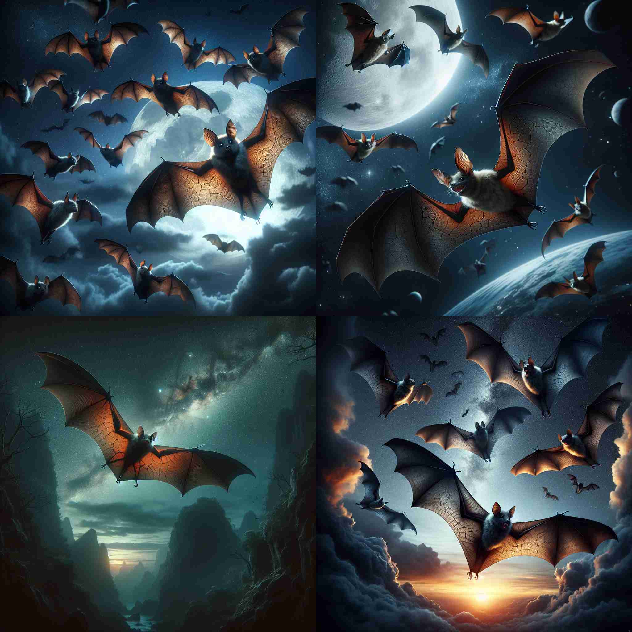 Bats during the night