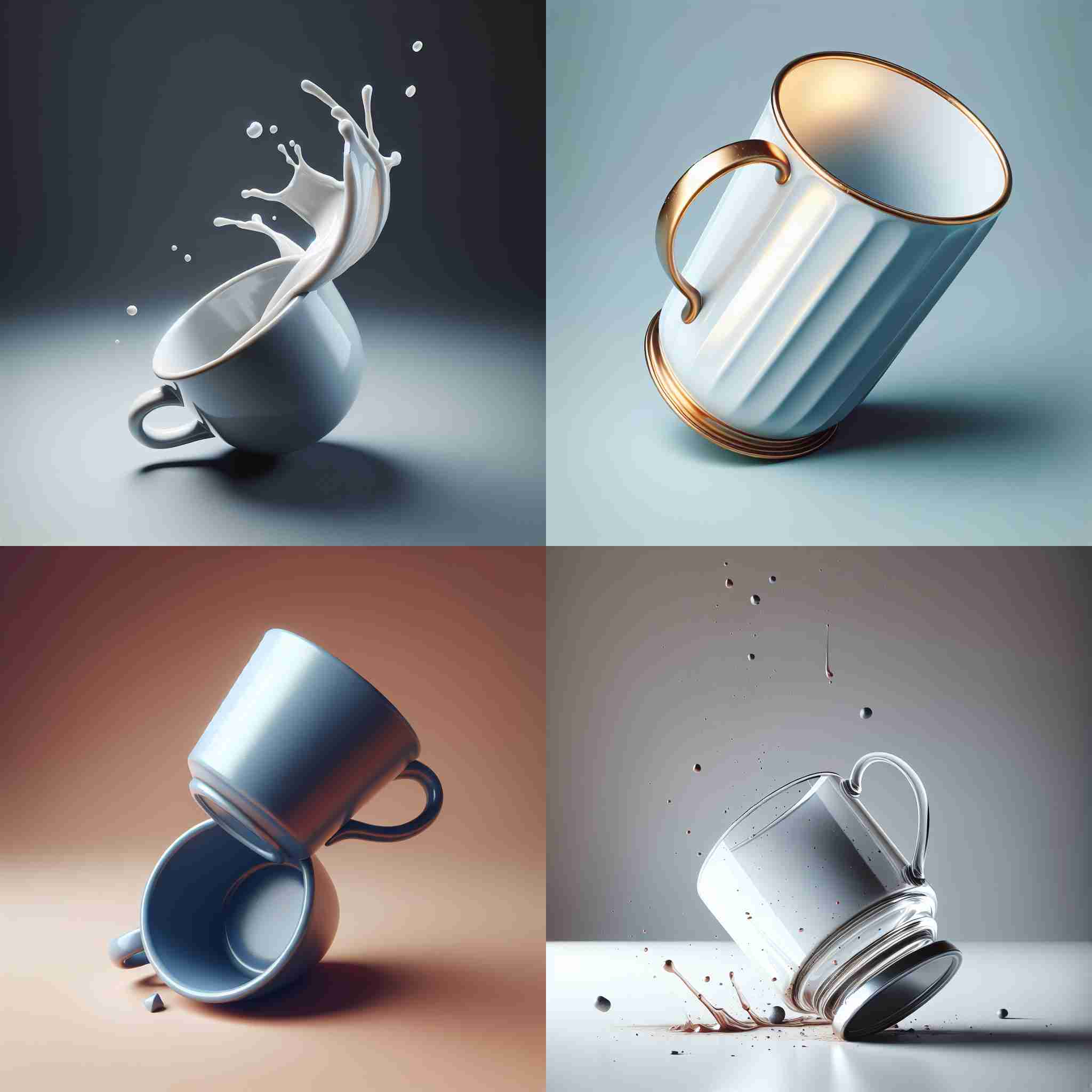 An empty cup tipped over