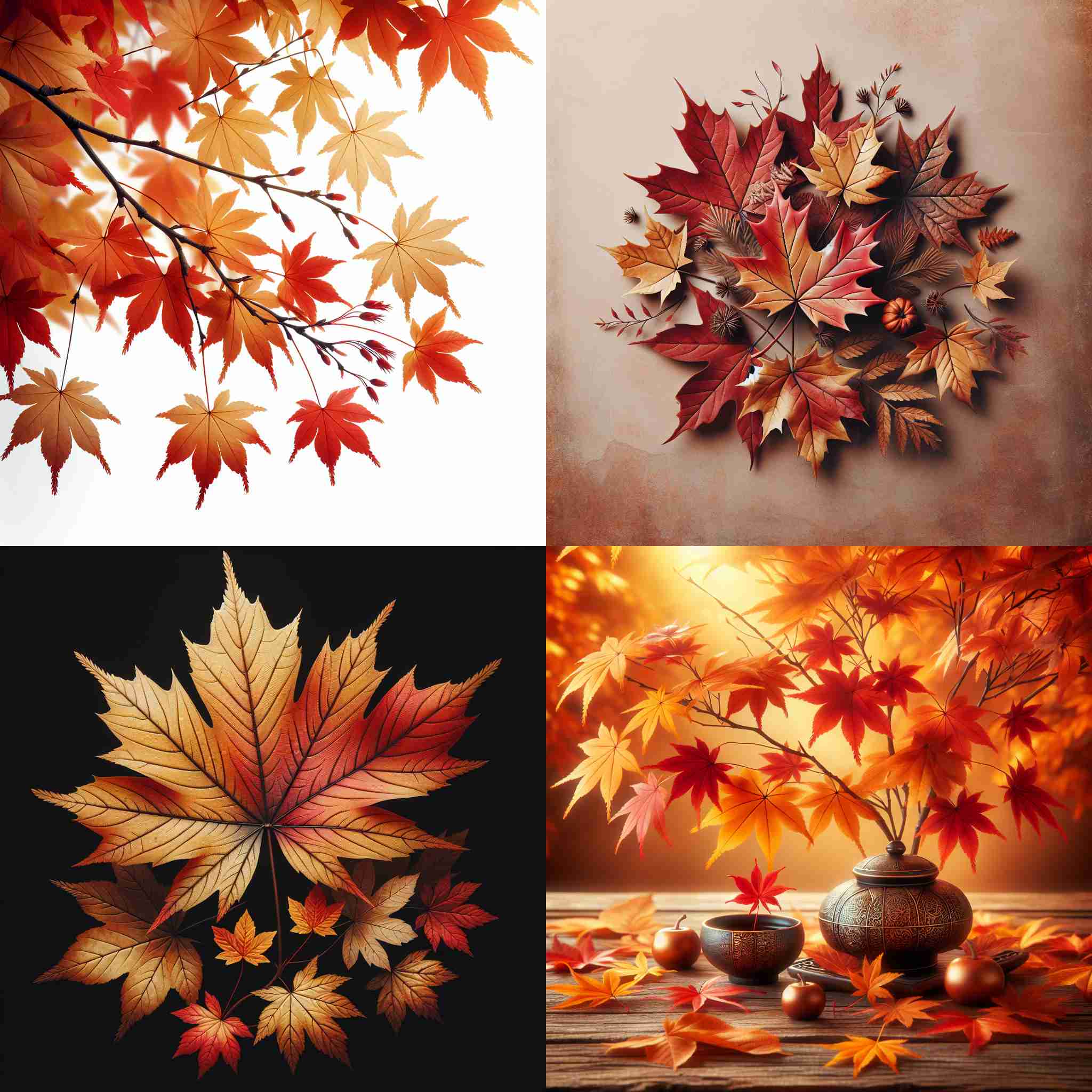 Maple leaves during autumn