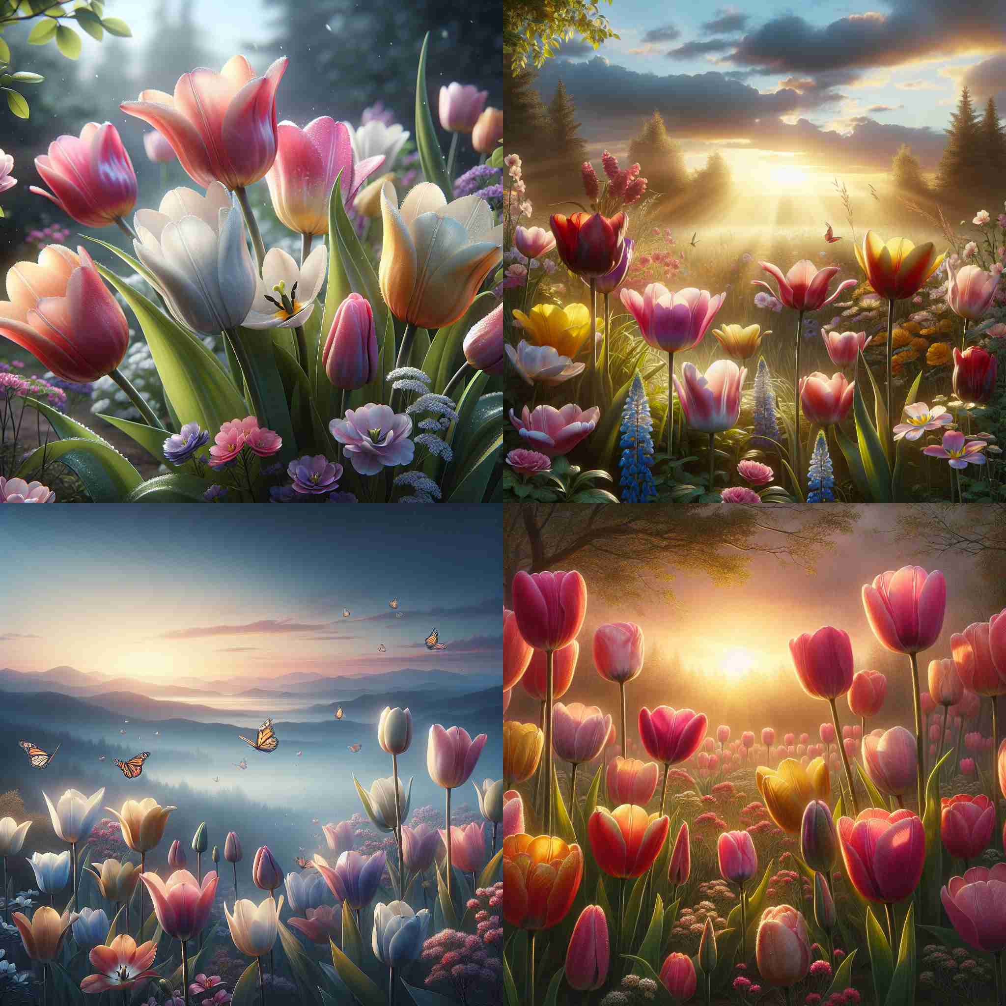 Tulips in spring