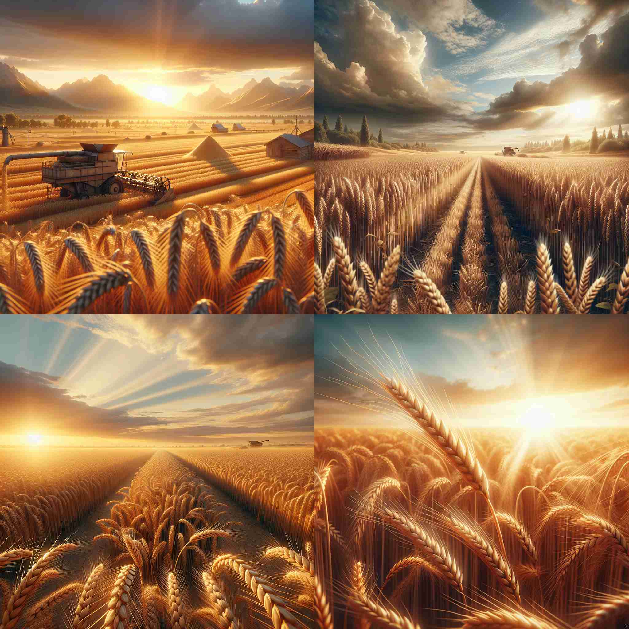 A wheat field during harvest