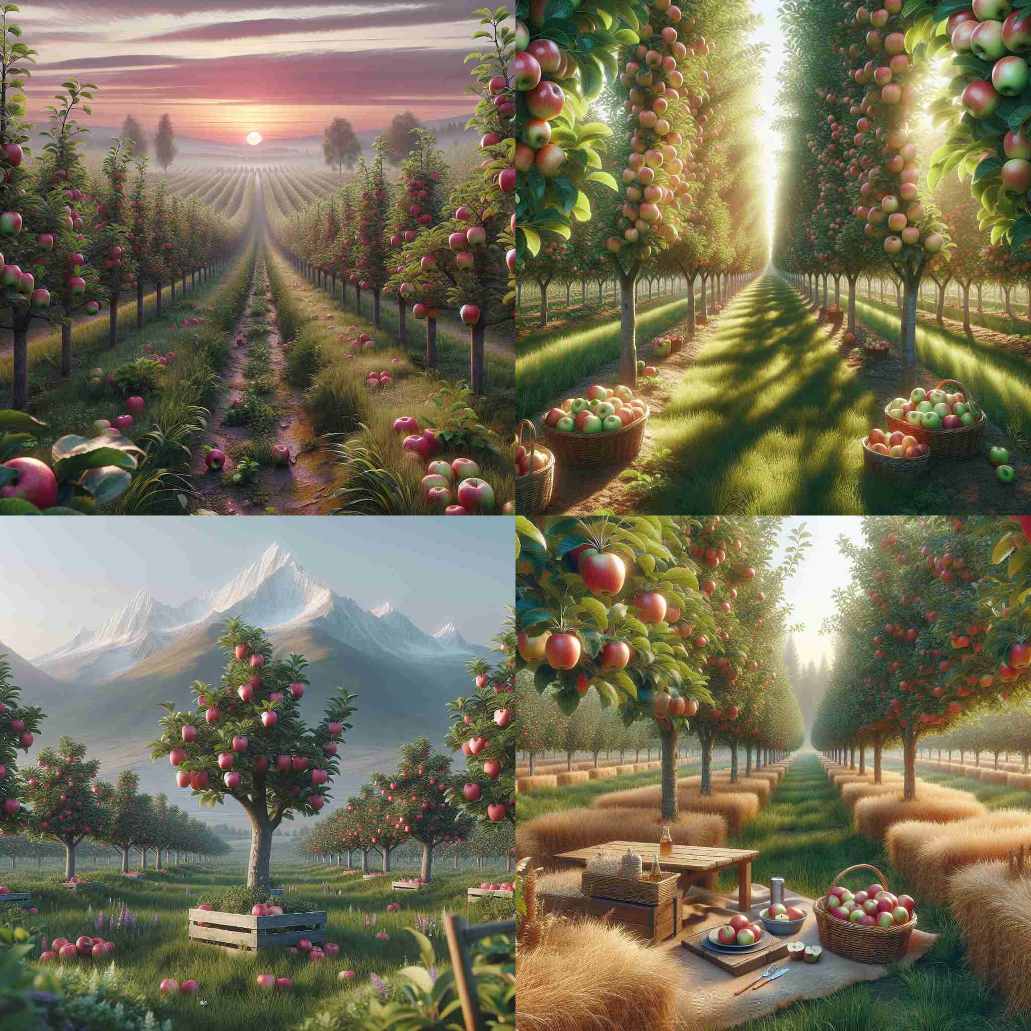 An apple orchard before harvesting