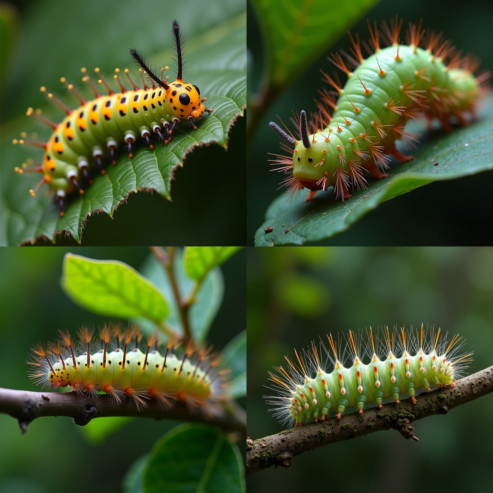 A caterpillar during metamorphosis