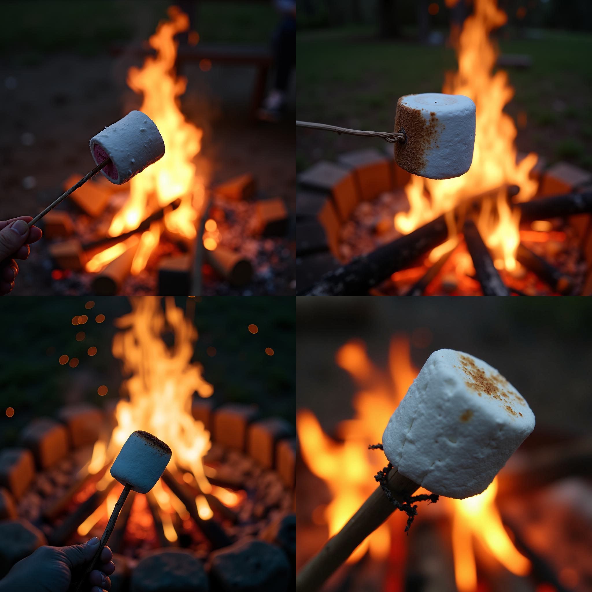 Marshmallow over a bonfire