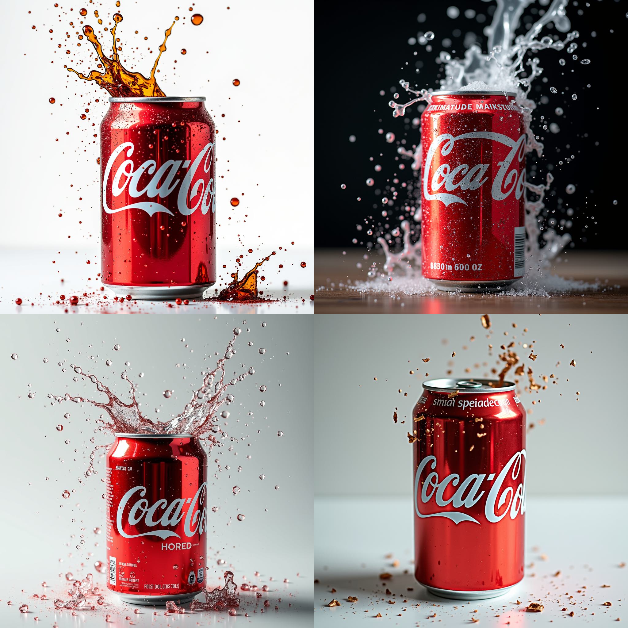 A soda can opened after violently shaken