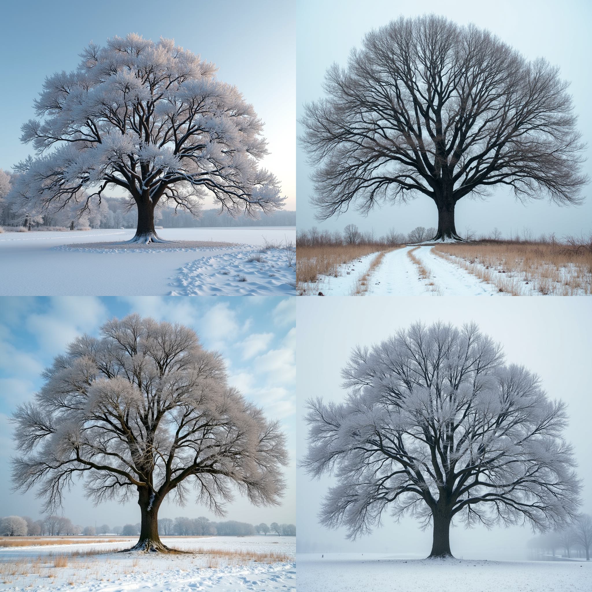 An oak tree in winter