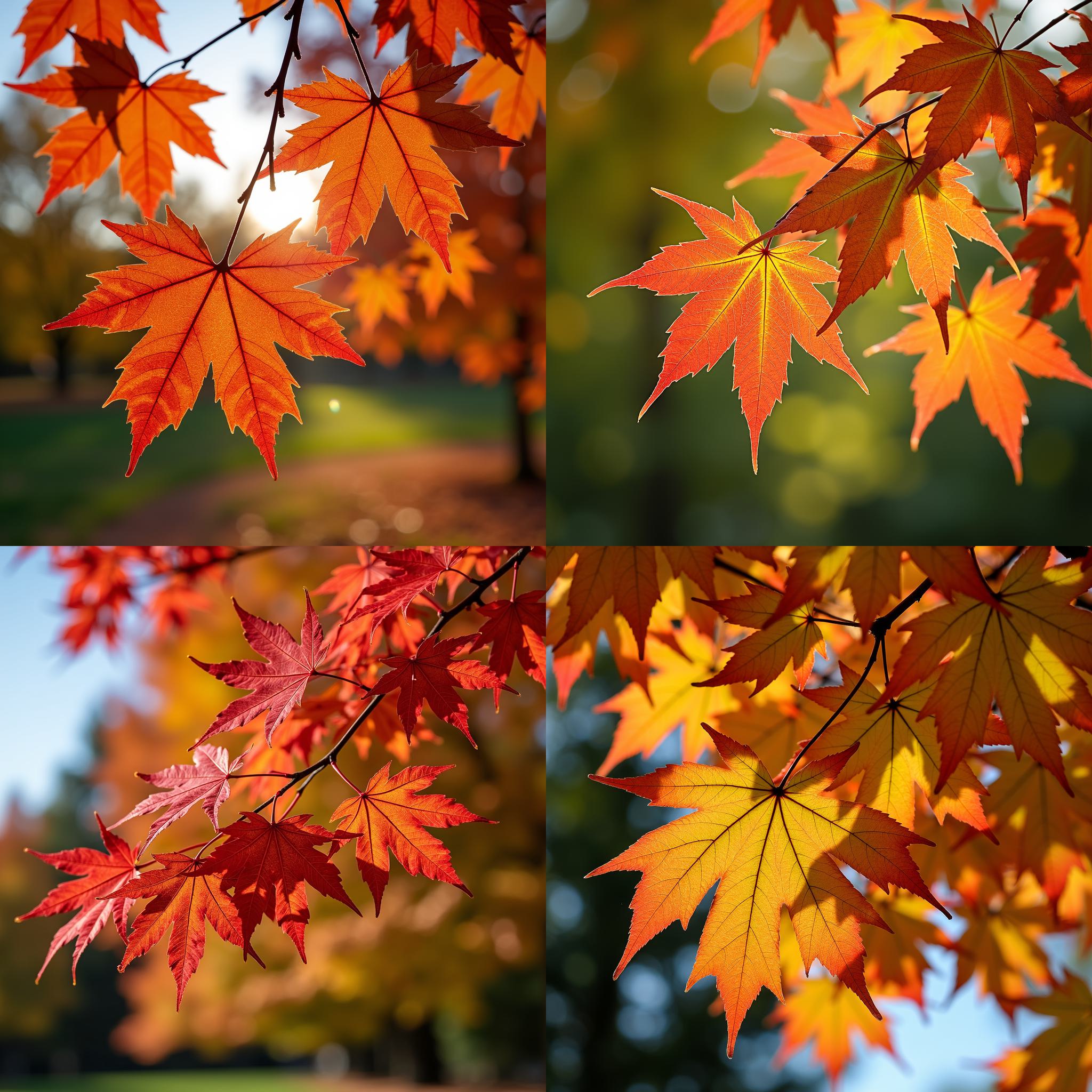 Maple leaves during summer