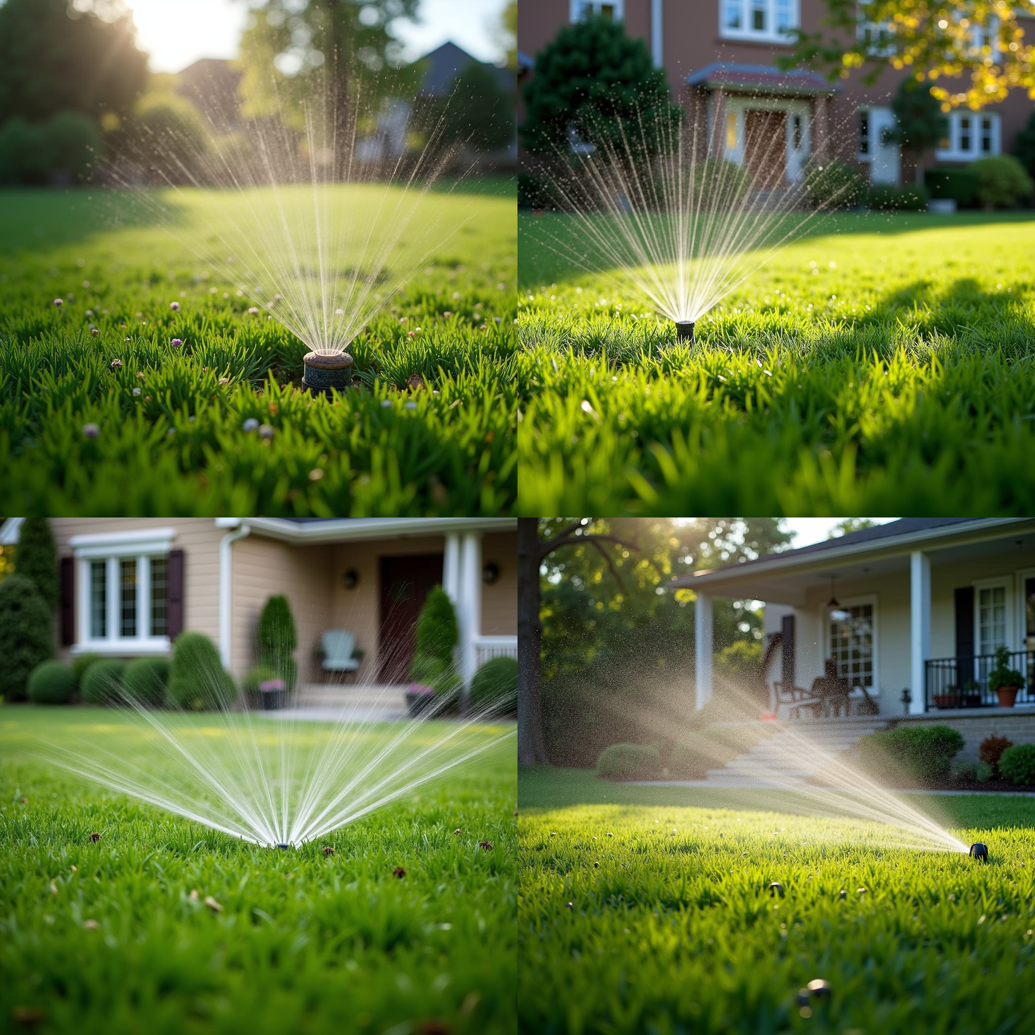 A rarely watered lawn