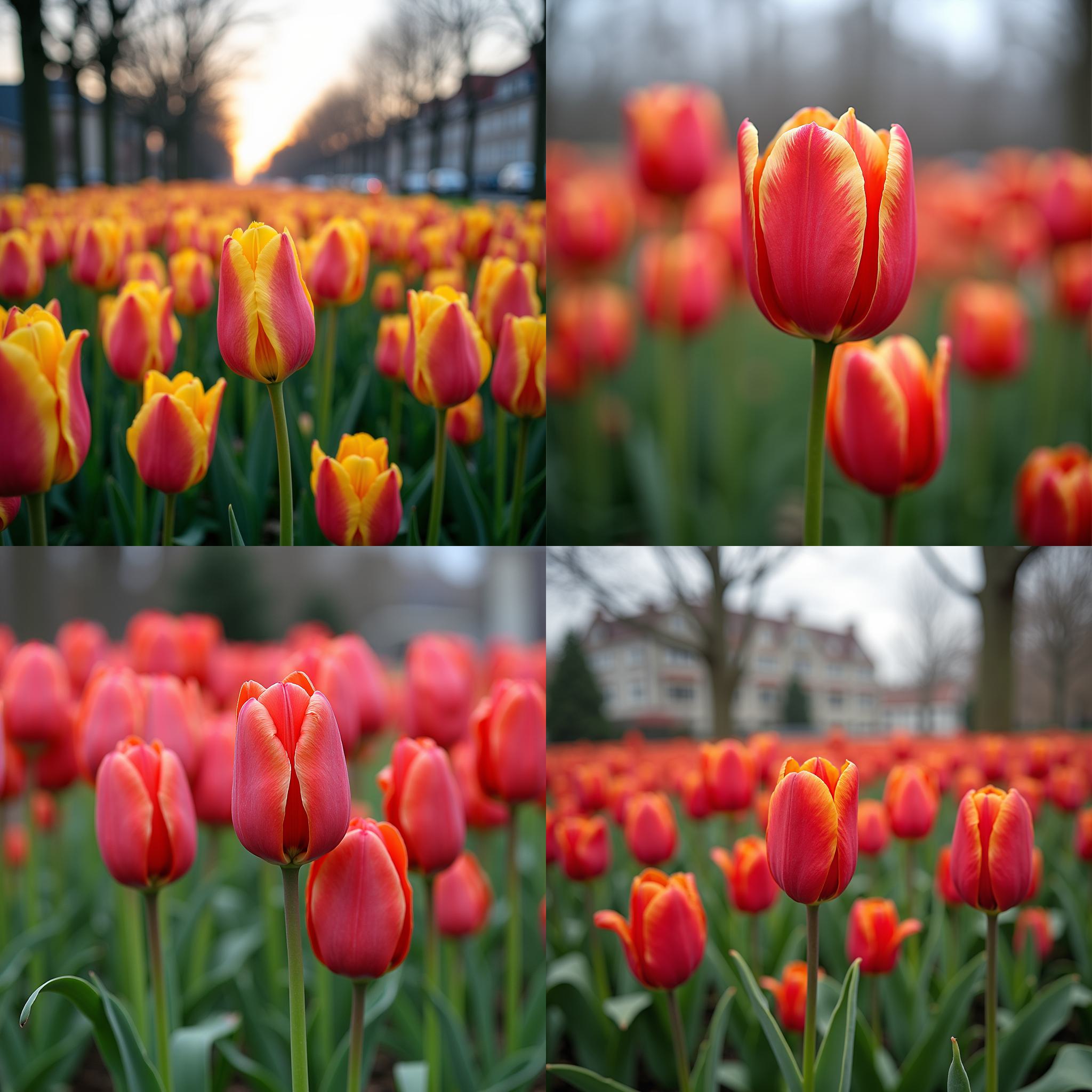 Tulips in winter