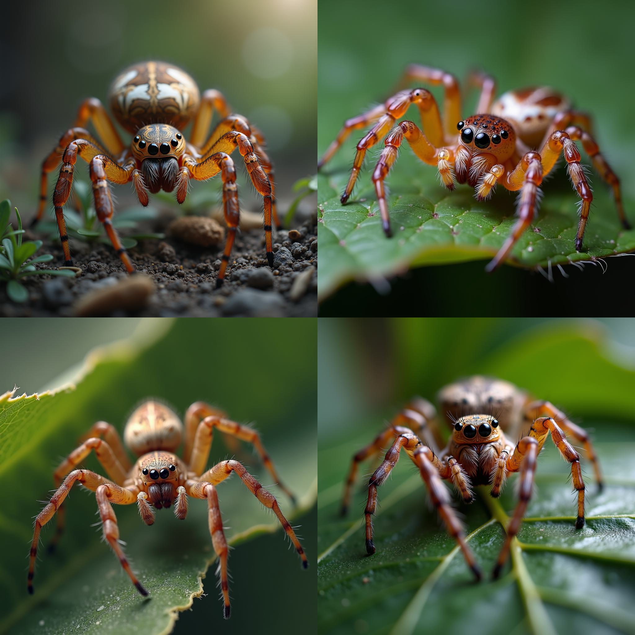 A spider setting up its residence