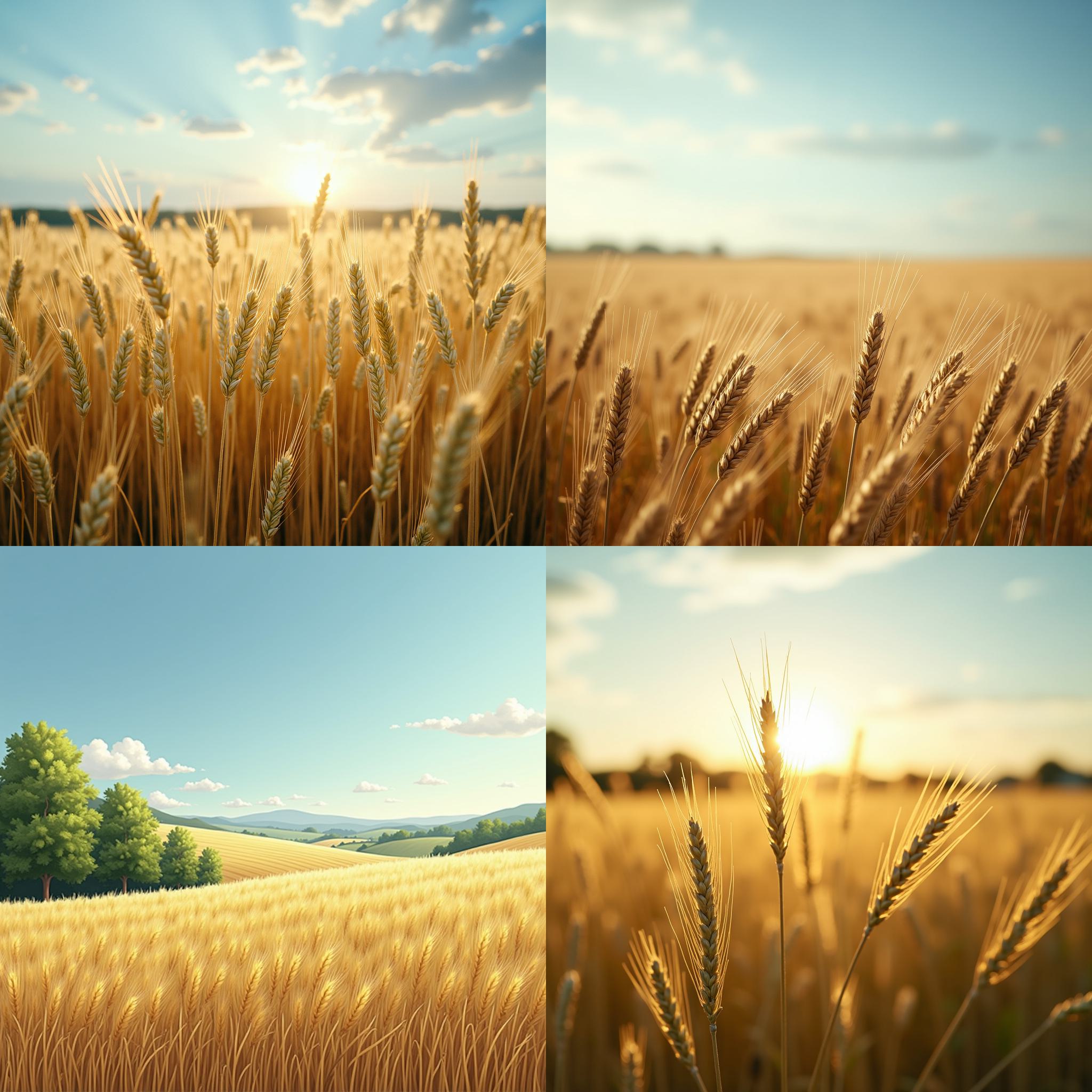 A wheat field in the spring