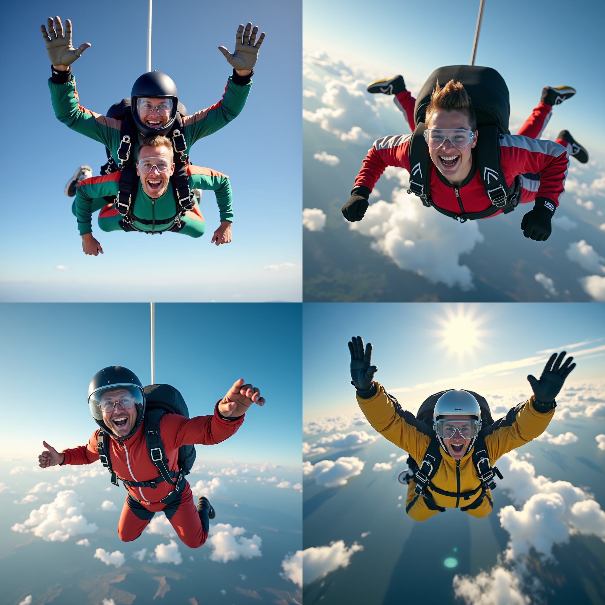 A skydiver ready to jump