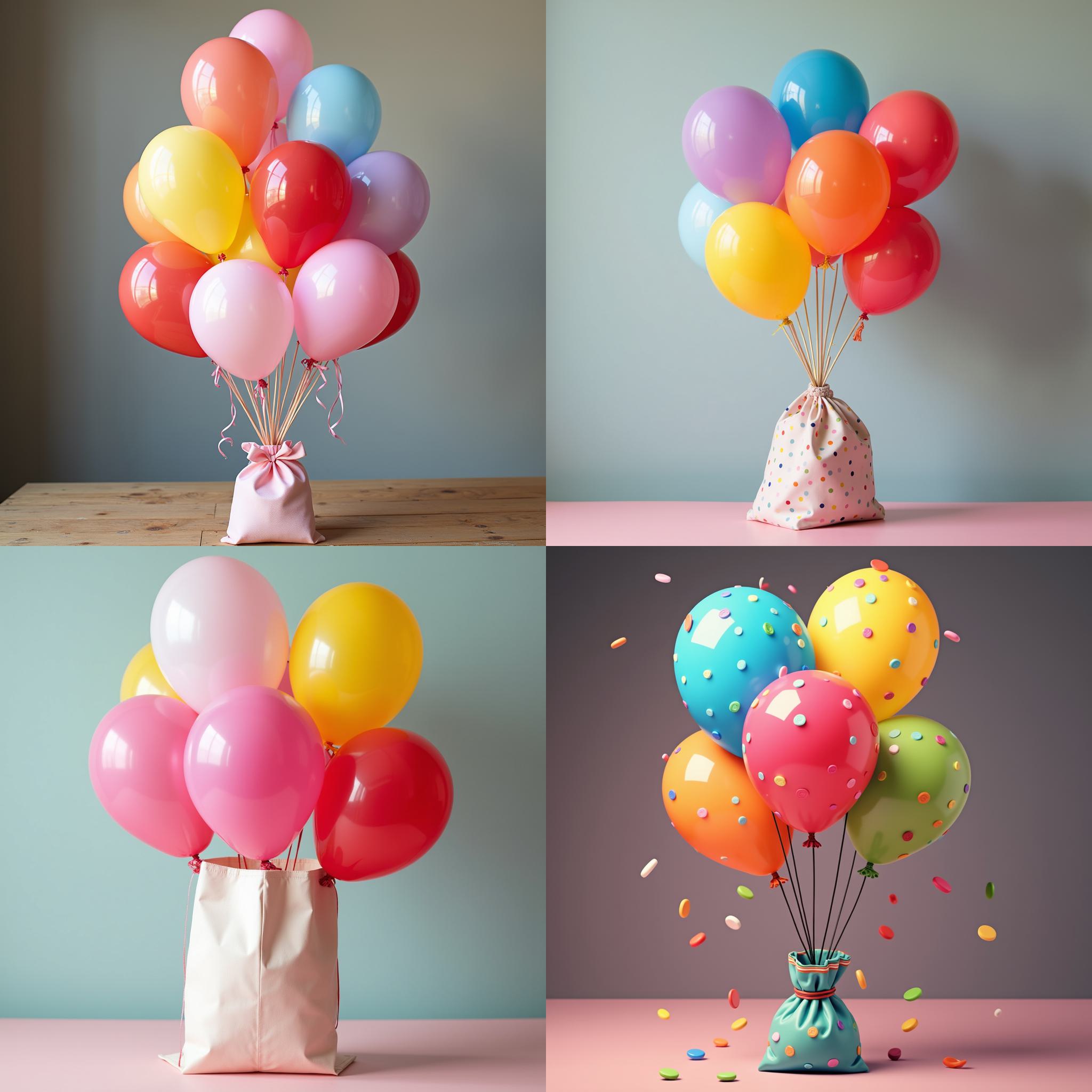 A small bag of party balloons for sale