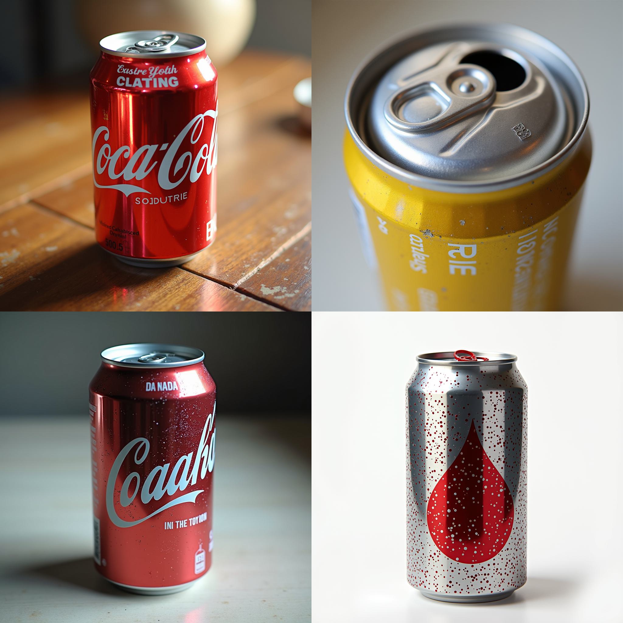 A soda can opened slowly